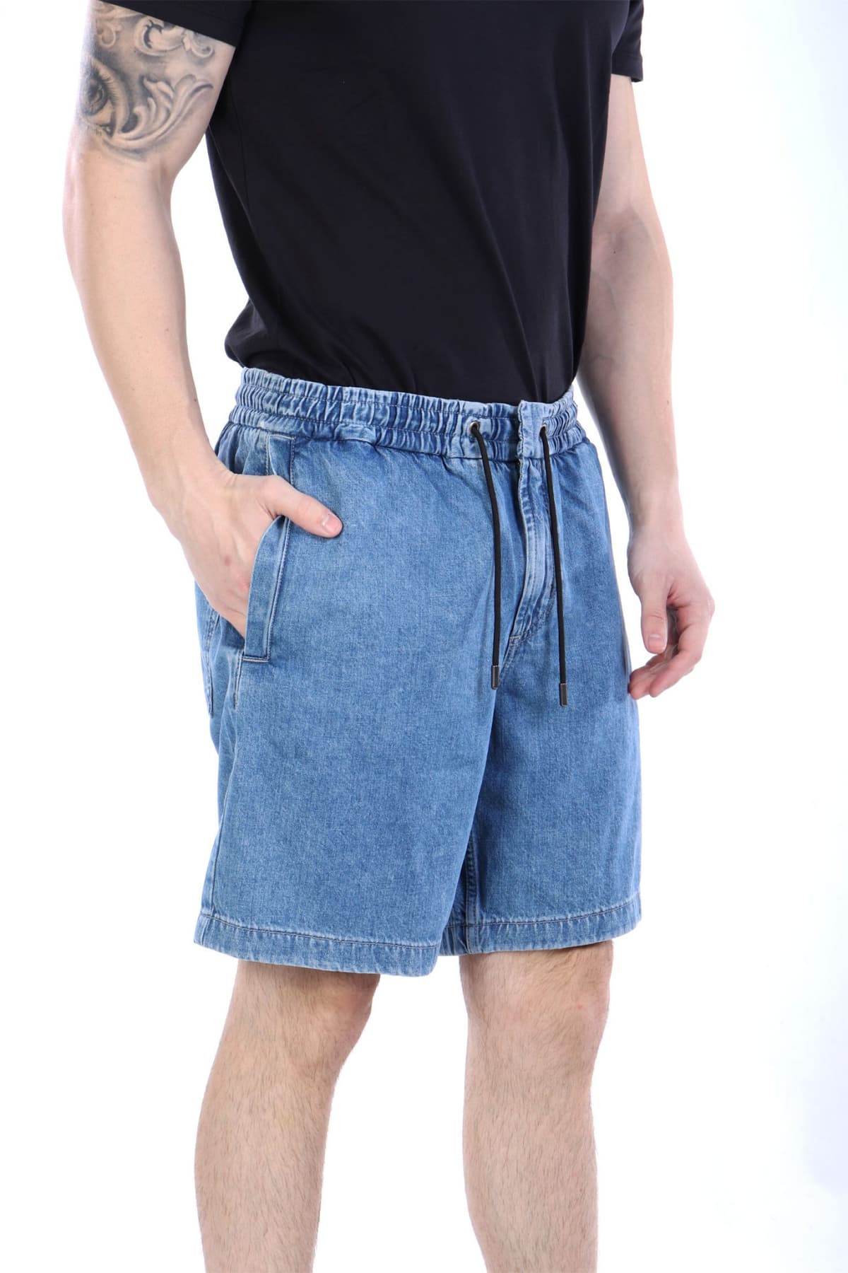 BOSS CAUAL ΒΕΡΜΟΥΔΑ JEANS SANDREW-SHORTS-BO ΜΠΛΕ