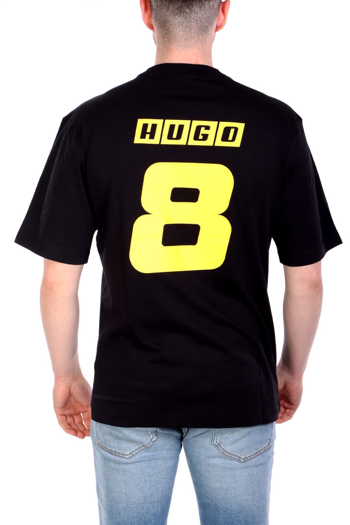 HUGO BLUE T-SHIRT NEBULOP ΜΑΥΡΟ