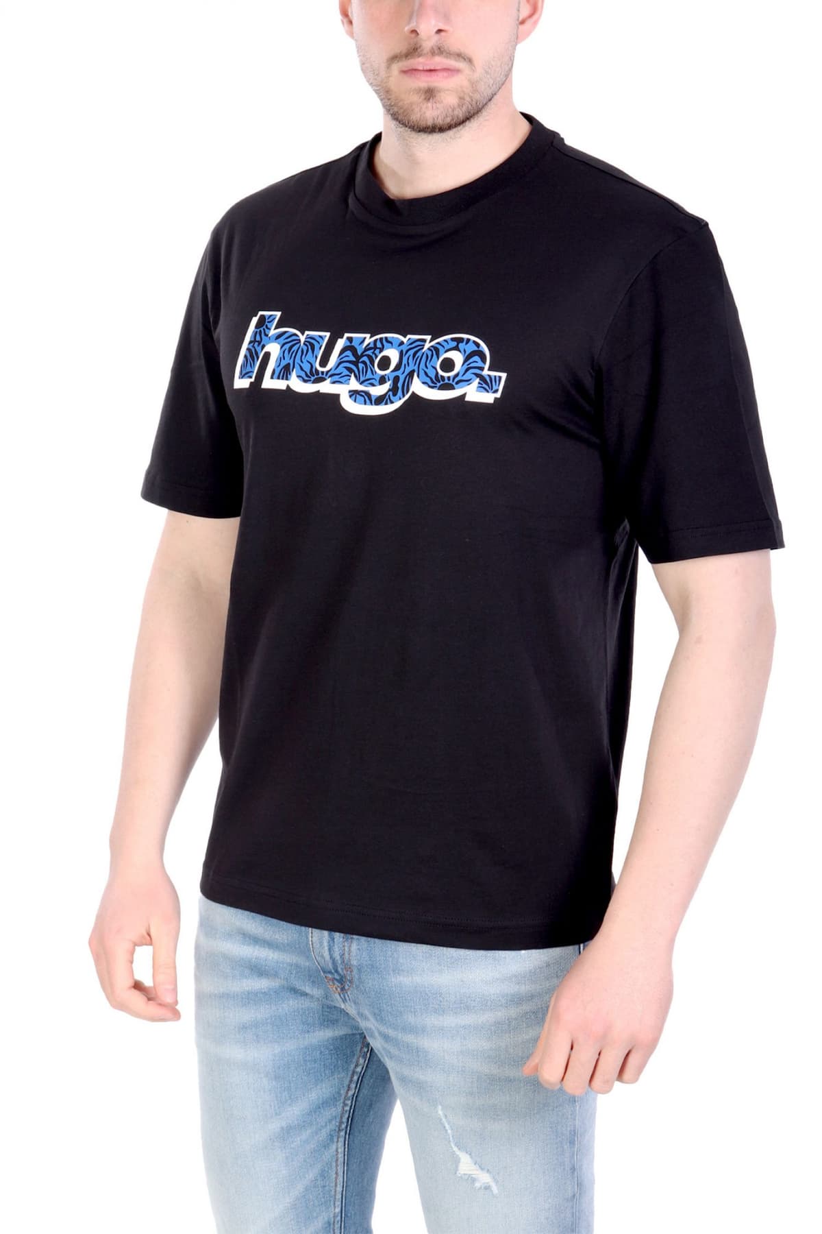 HUGO BLUE T-SHIRT NUGIBOI ΜΑΥΡΟ