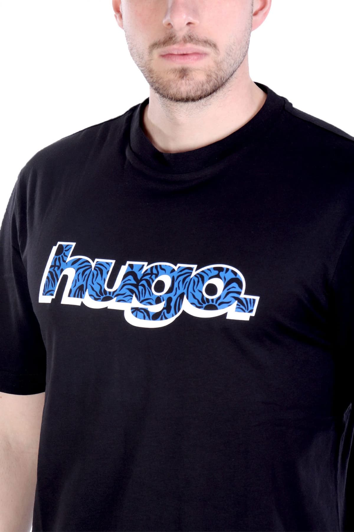 HUGO BLUE T-SHIRT NUGIBOI ΜΑΥΡΟ