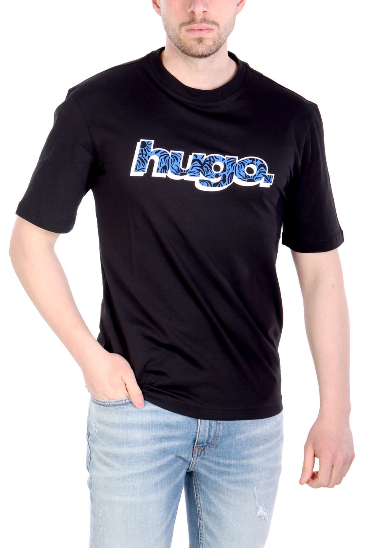 HUGO BLUE T-SHIRT NUGIBOI ΜΑΥΡΟ