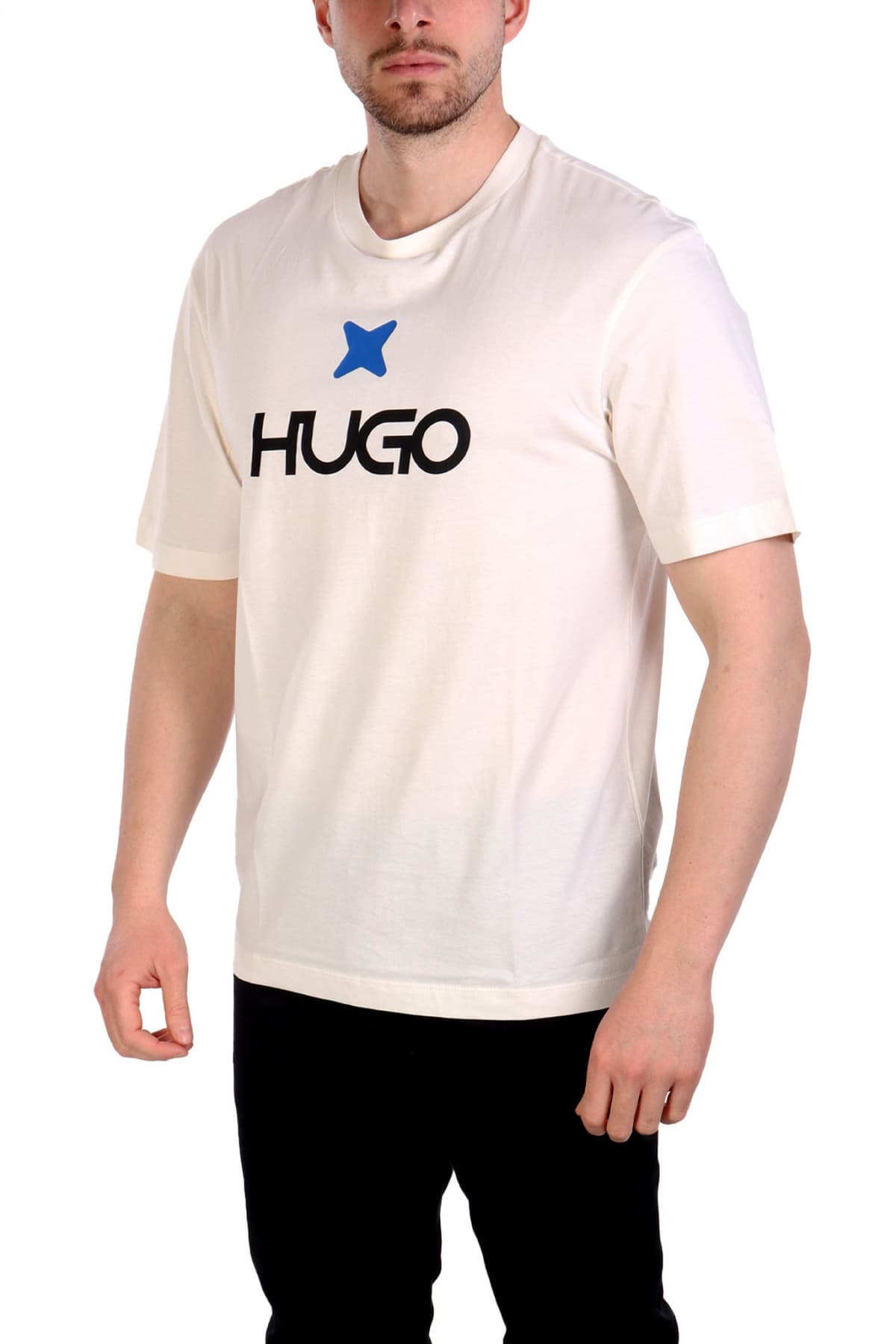 HUGO BLUE T-SHIRT NEWROMI ΥΠΟΛΕΥΚΟ