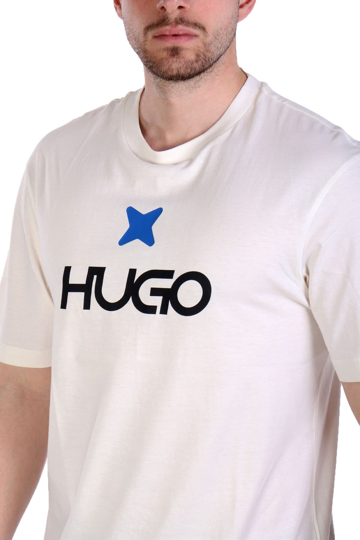 HUGO BLUE T-SHIRT NEWROMI ΥΠΟΛΕΥΚΟ