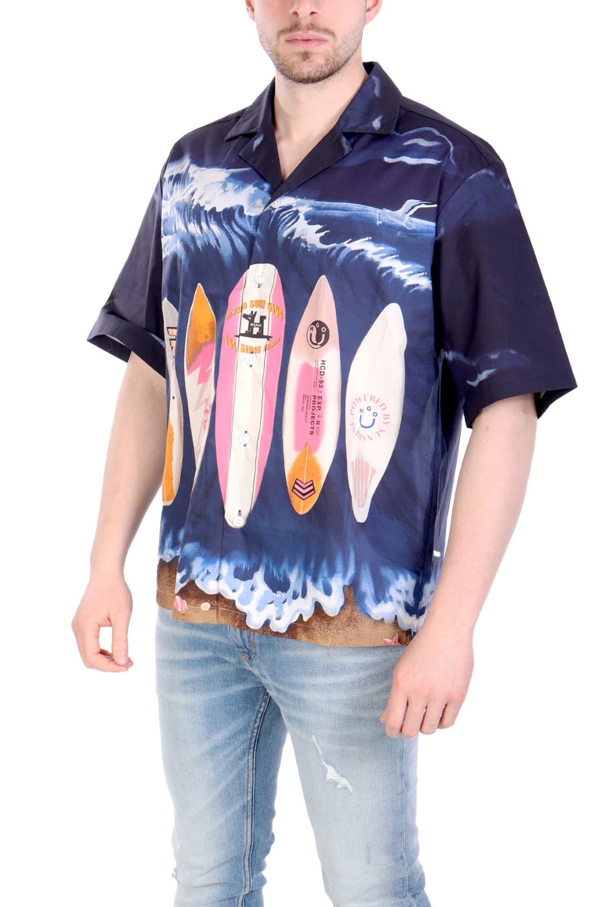 HUGO BLUE ΠΟΥΚΑΜΙΣΟ ELIGINO ΜΠΛΕ