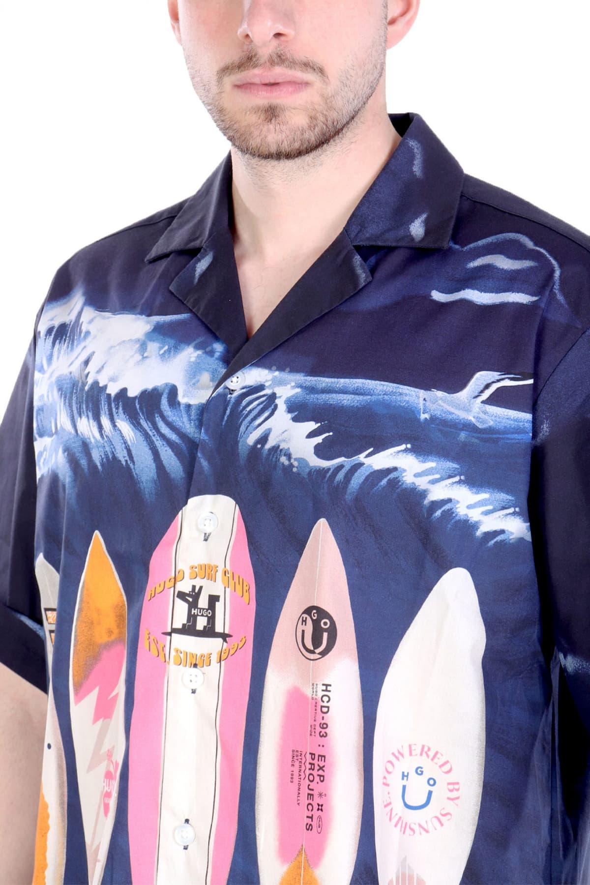 HUGO BLUE ΠΟΥΚΑΜΙΣΟ ELIGINO ΜΠΛΕ