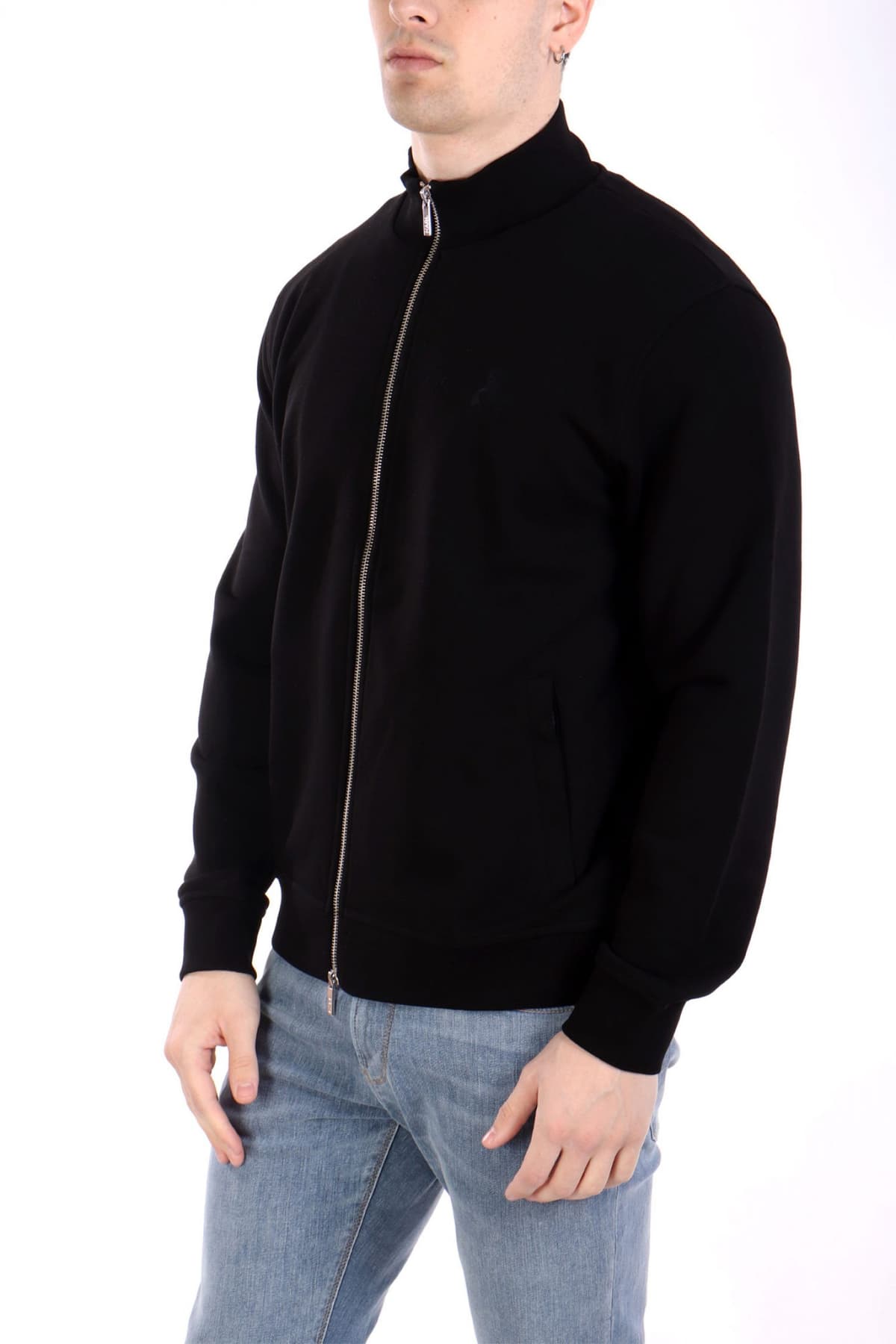 KARL LAGERFELD ΦΟΥΤΕΡ FULLZIP LOGO ΜΑΥΡΟ