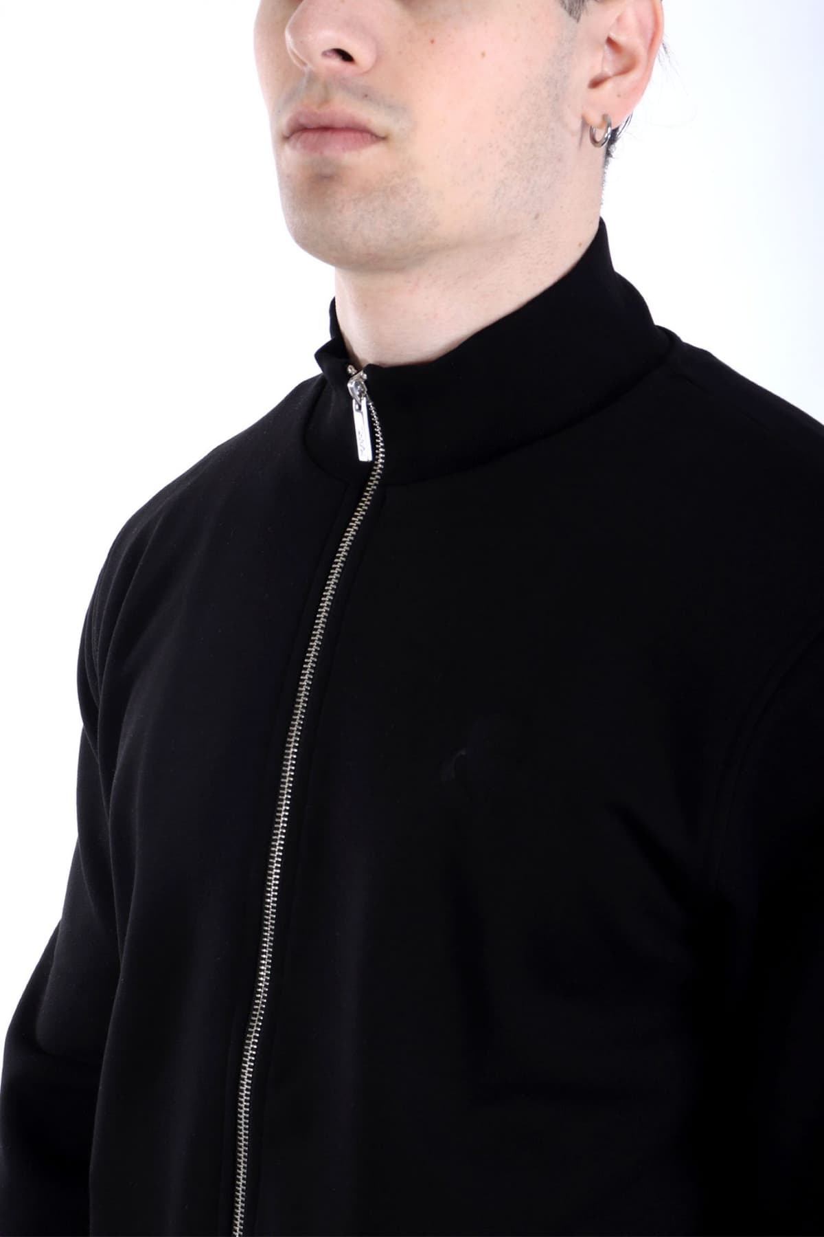 KARL LAGERFELD ΦΟΥΤΕΡ FULLZIP LOGO ΜΑΥΡΟ