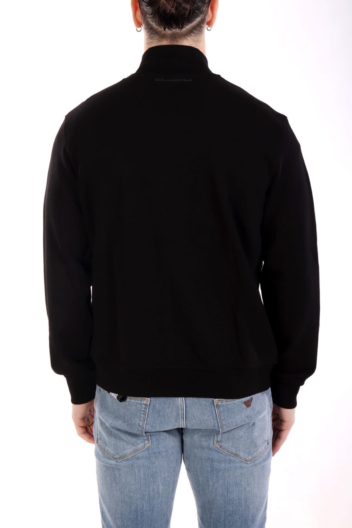 KARL LAGERFELD ΦΟΥΤΕΡ FULLZIP LOGO ΜΑΥΡΟ