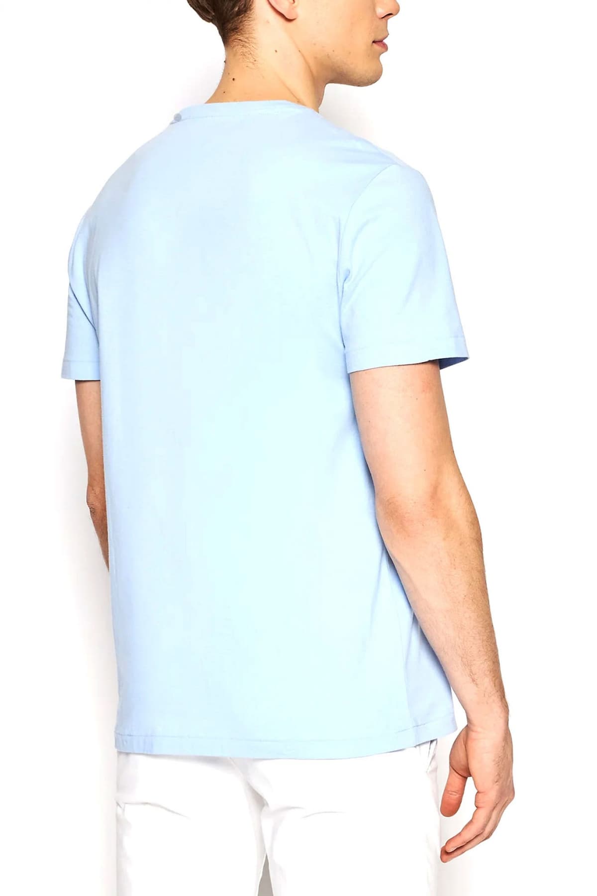 RALPH LAUREN T-SHIRT CUSTOM SLIM FIT LOGO ΣΙΕΛ