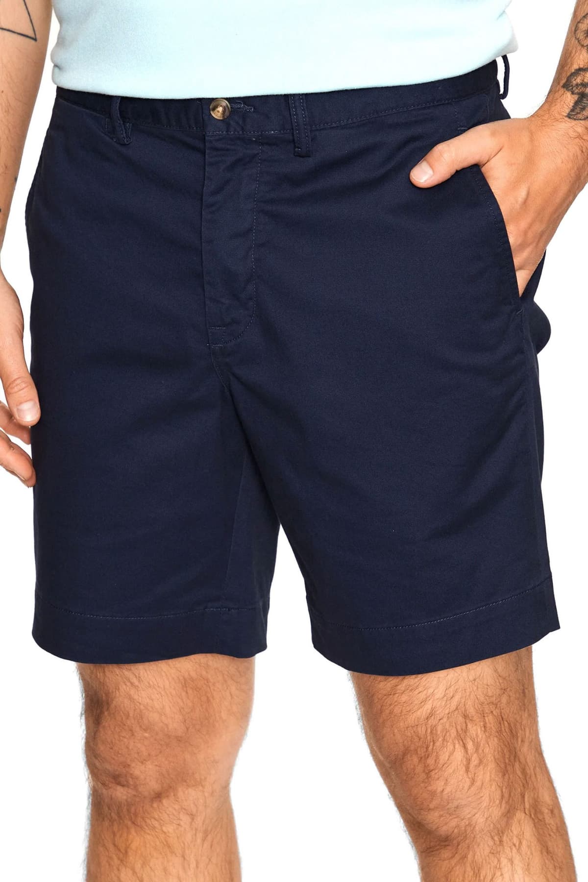 RALPH LAUREN ΒΕΡΜΟΥΔΑ CHINO STRAIGHT FIT STRETCH ΜΠΛΕ