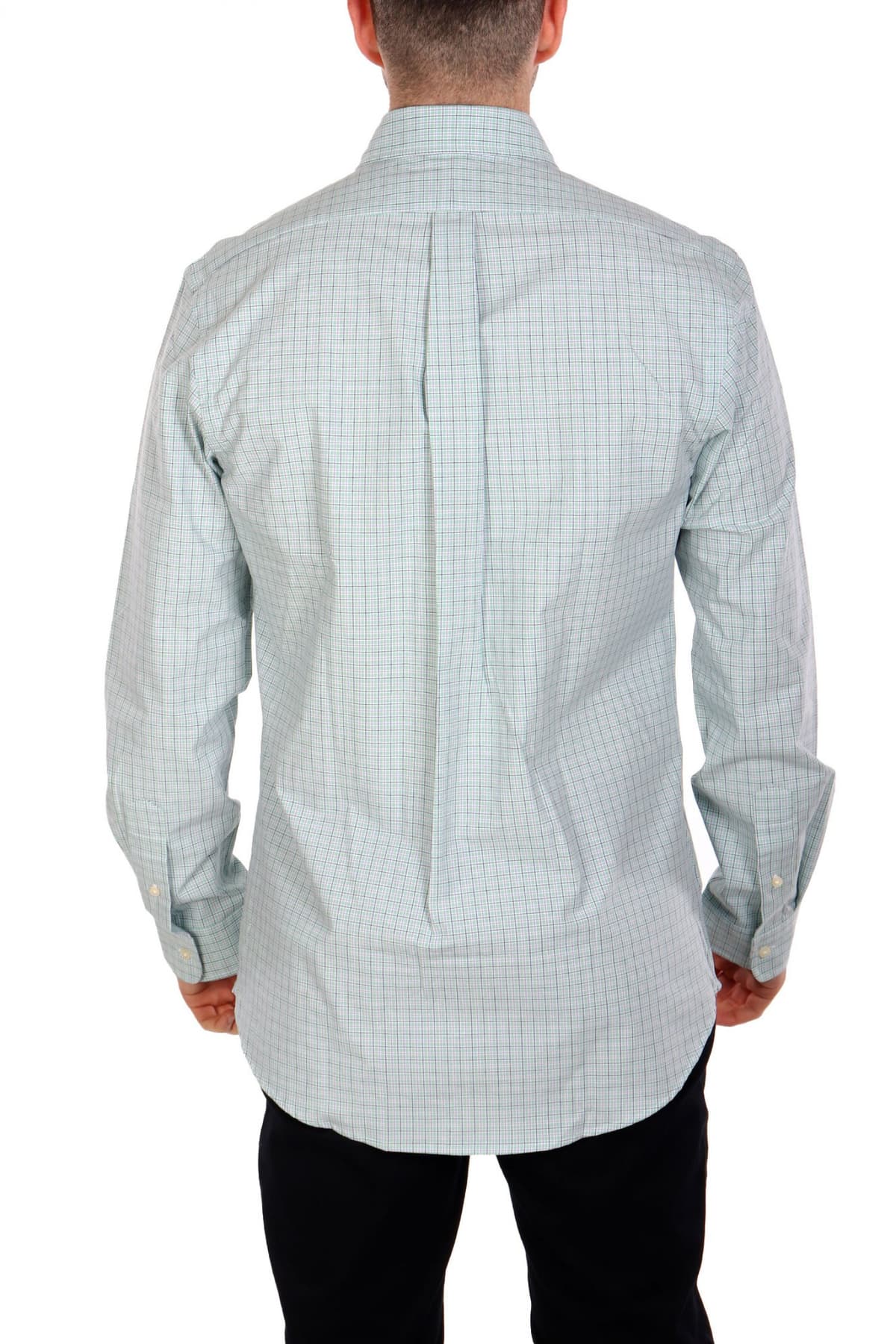 RALPH LAUREN ΠΟΥΚΑΜΙΣΟ ΚΑΡΩ BUTTON DOWN CUSTOM FIT ΠΡΑΣΙΝΟ-ΜΩΒ