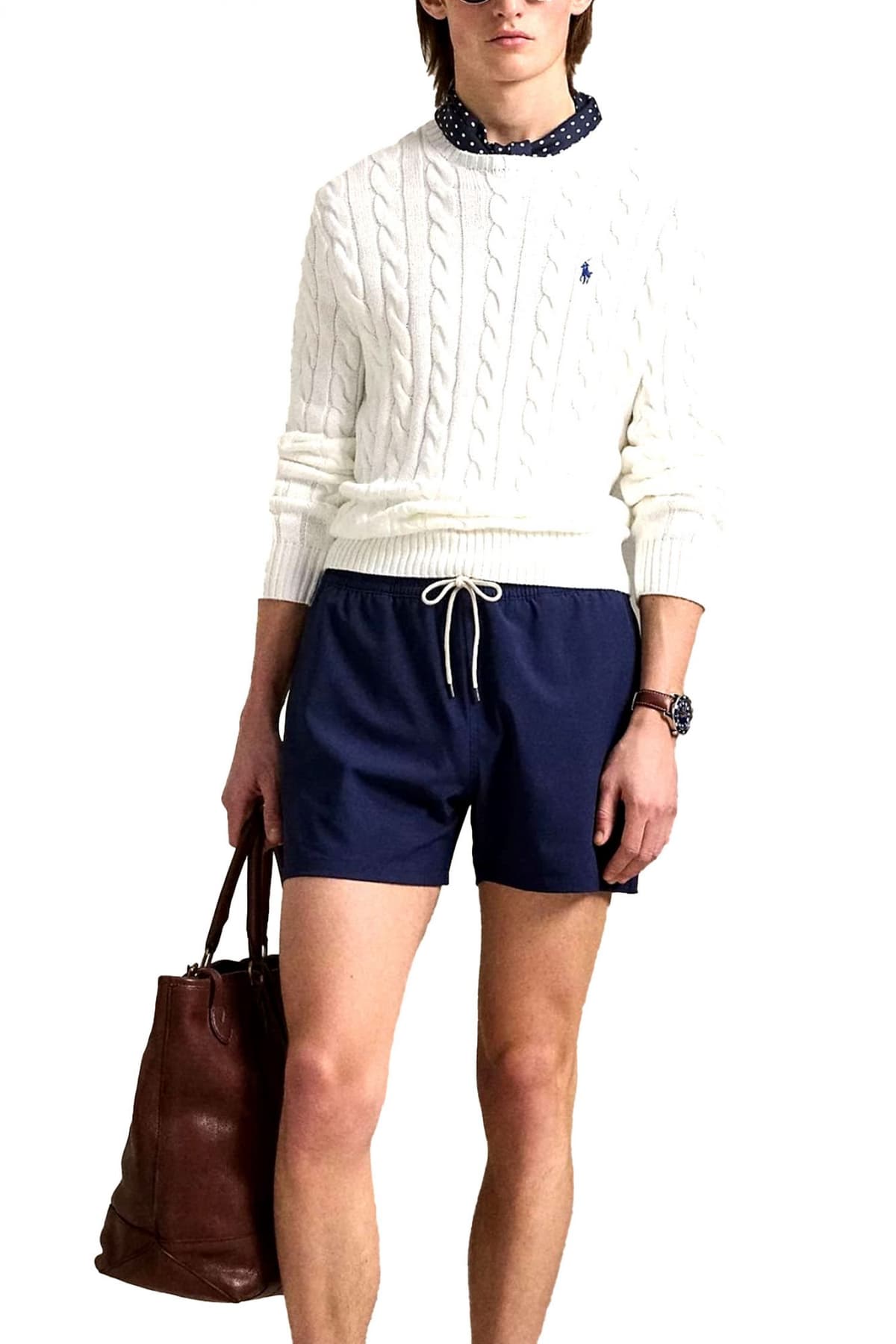 RALPH LAUREN ΜΑΓΙΩ SHORT M CLASSICS TRAVELER LOGO ΜΠΛΕ