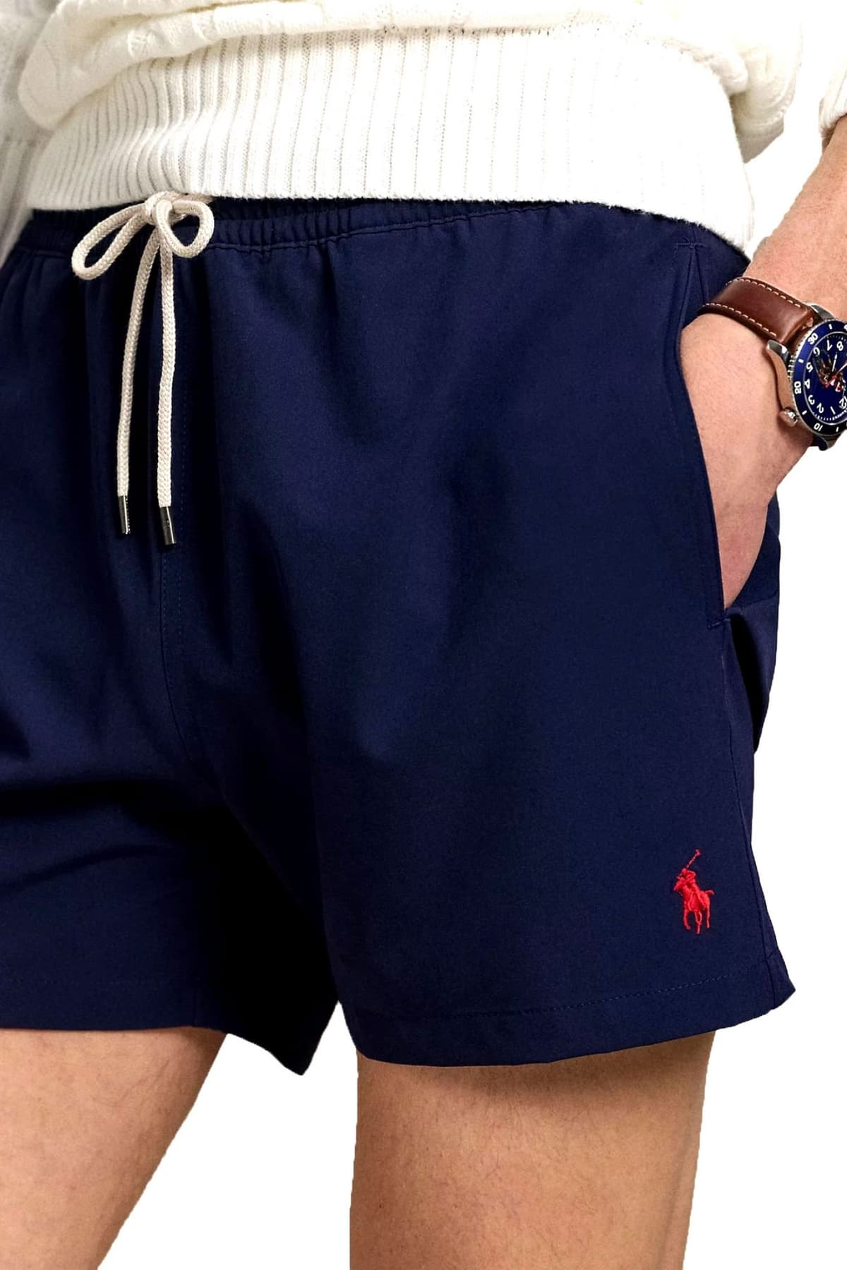 RALPH LAUREN ΜΑΓΙΩ SHORT M CLASSICS TRAVELER LOGO ΜΠΛΕ