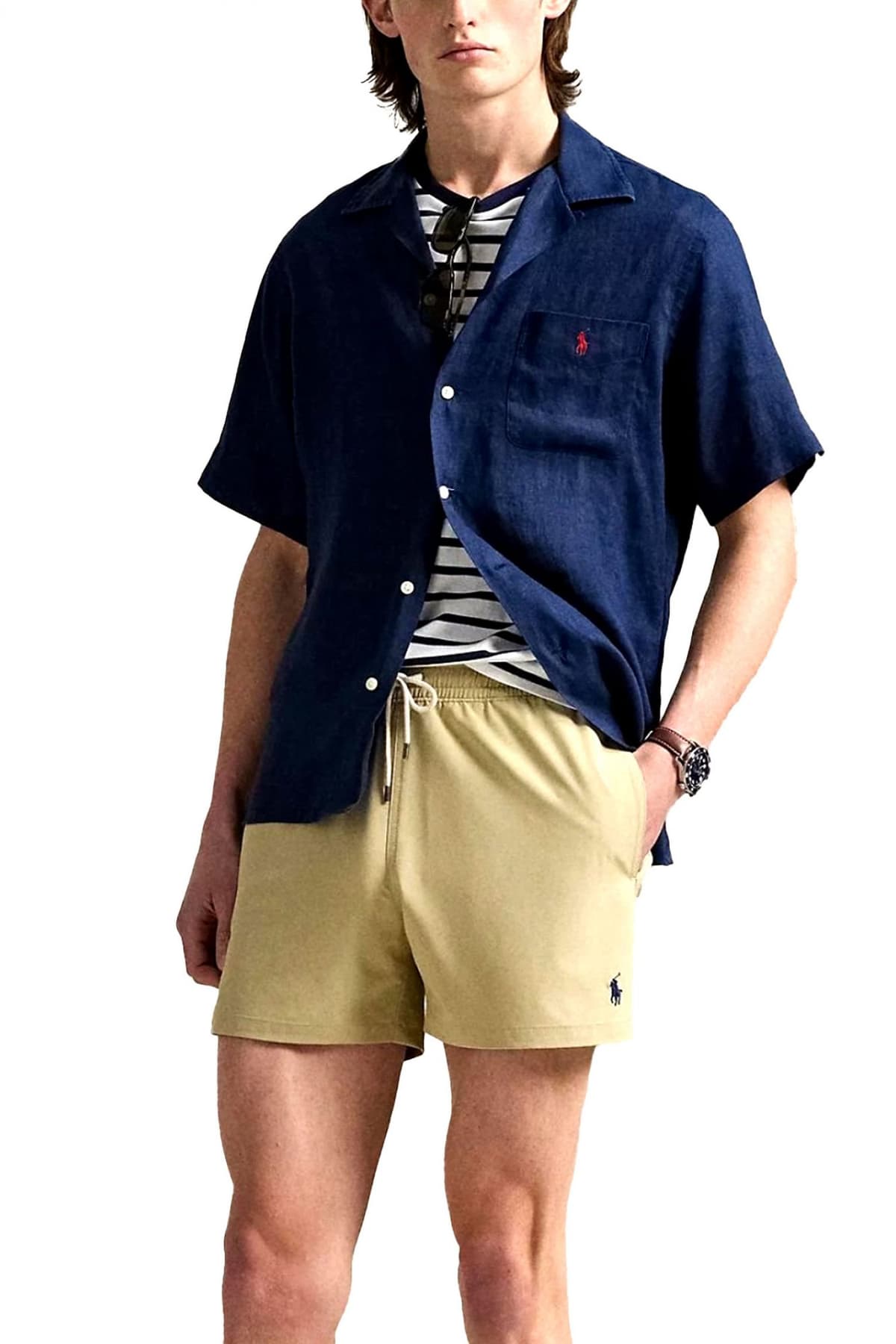 RALPH LAUREN ΜΑΓΙΩ SHORT M CLASSICS TRAVELER LOGO ΜΠΕΖ