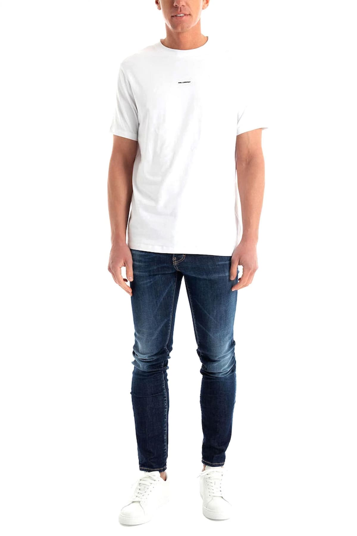 KARL LAGERFELD T-SHIRT LOGO ΛΕΥΚΟ