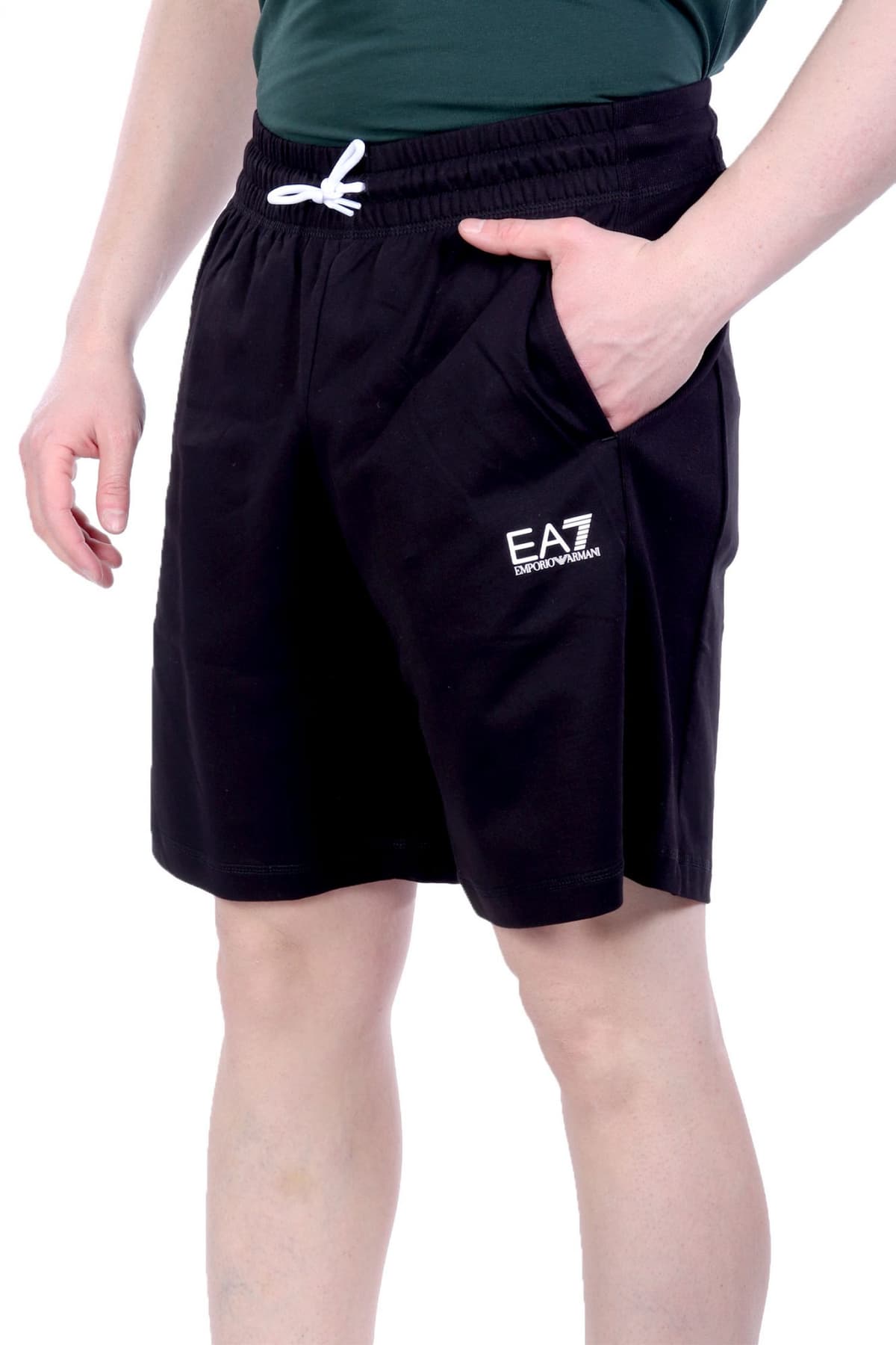 ARMANI 7 ΒΕΡΜΟΥΔΑ ΦΟΥΤΕΡ LOGO ΜΑΥΡΟ