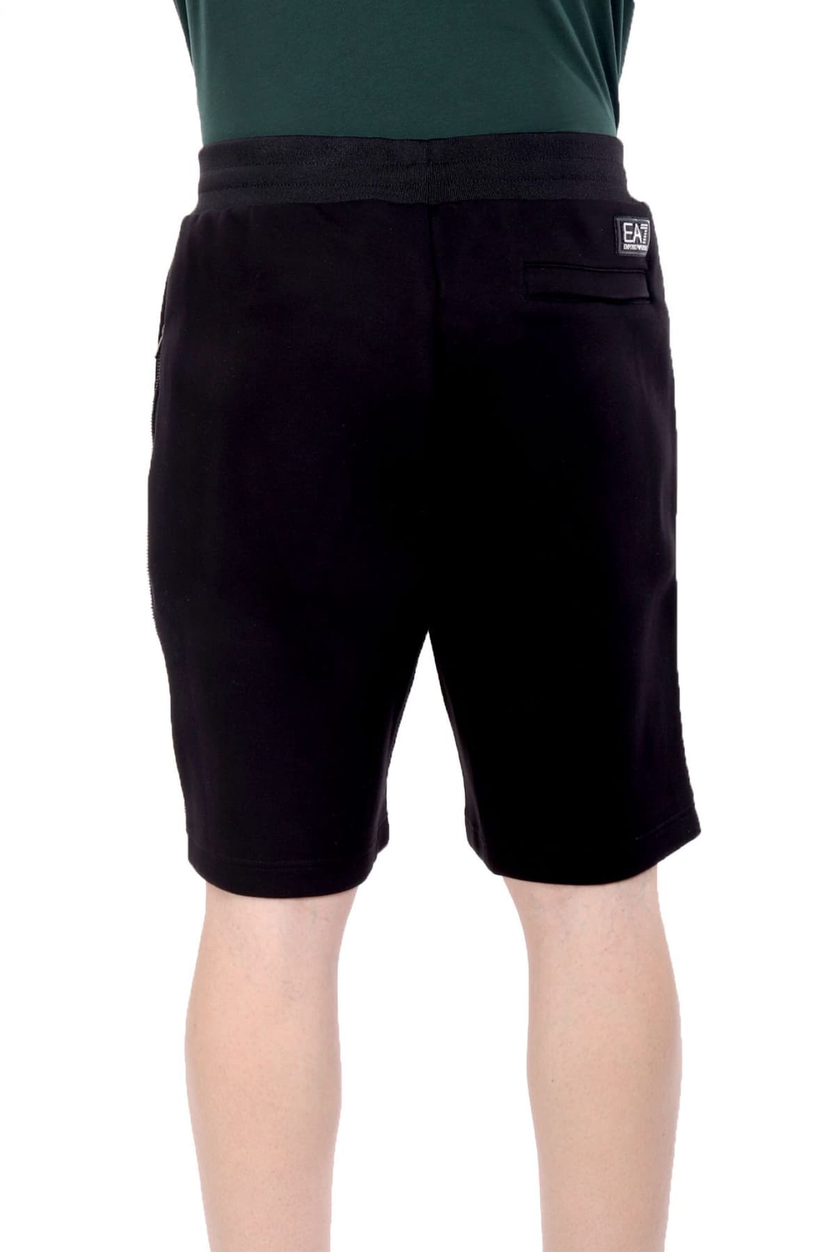 ARMANI 7 ΒΕΡΜΟΥΔΑ ΦΟΥΤΕΡ SIDE ZIP LOGO ΜΑΥΡΟ