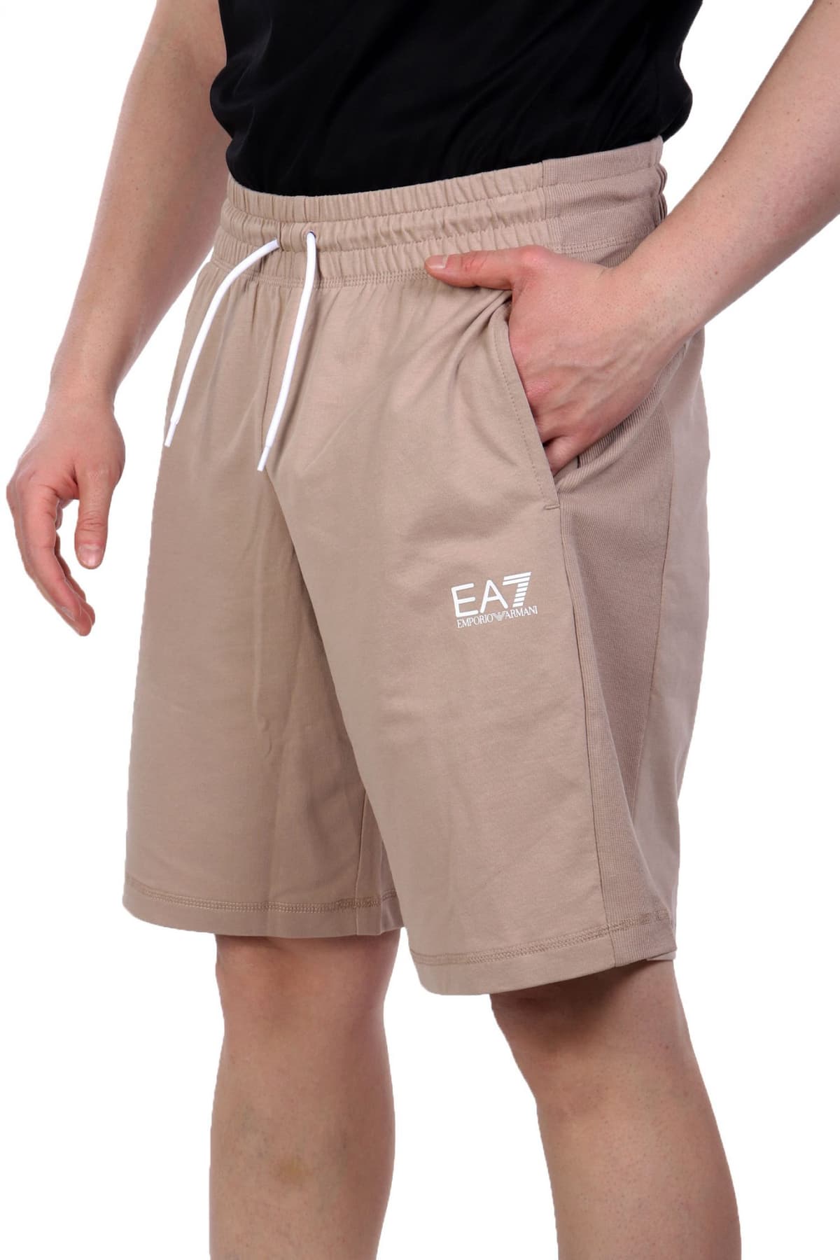 ARMANI 7 ΒΕΡΜΟΥΔΑ ΦΟΥΤΕΡ LOGO ΜΠΕΖ