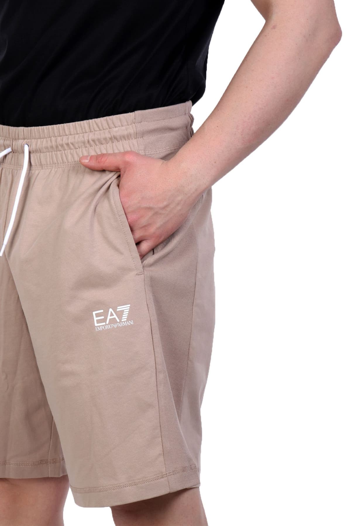 ARMANI 7 ΒΕΡΜΟΥΔΑ ΦΟΥΤΕΡ LOGO ΜΠΕΖ