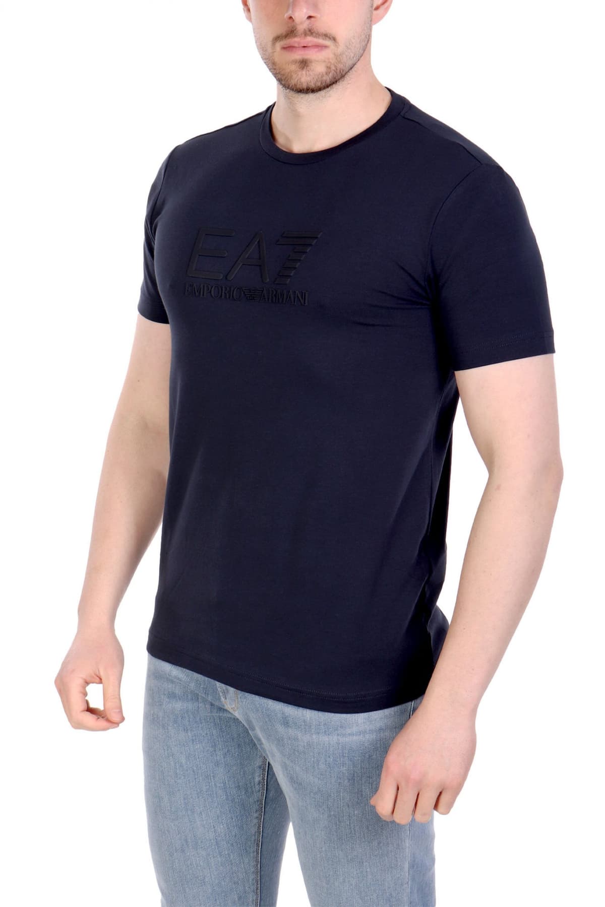ARMANI 7 T-SHIRT LOGO ΜΠΛΕ