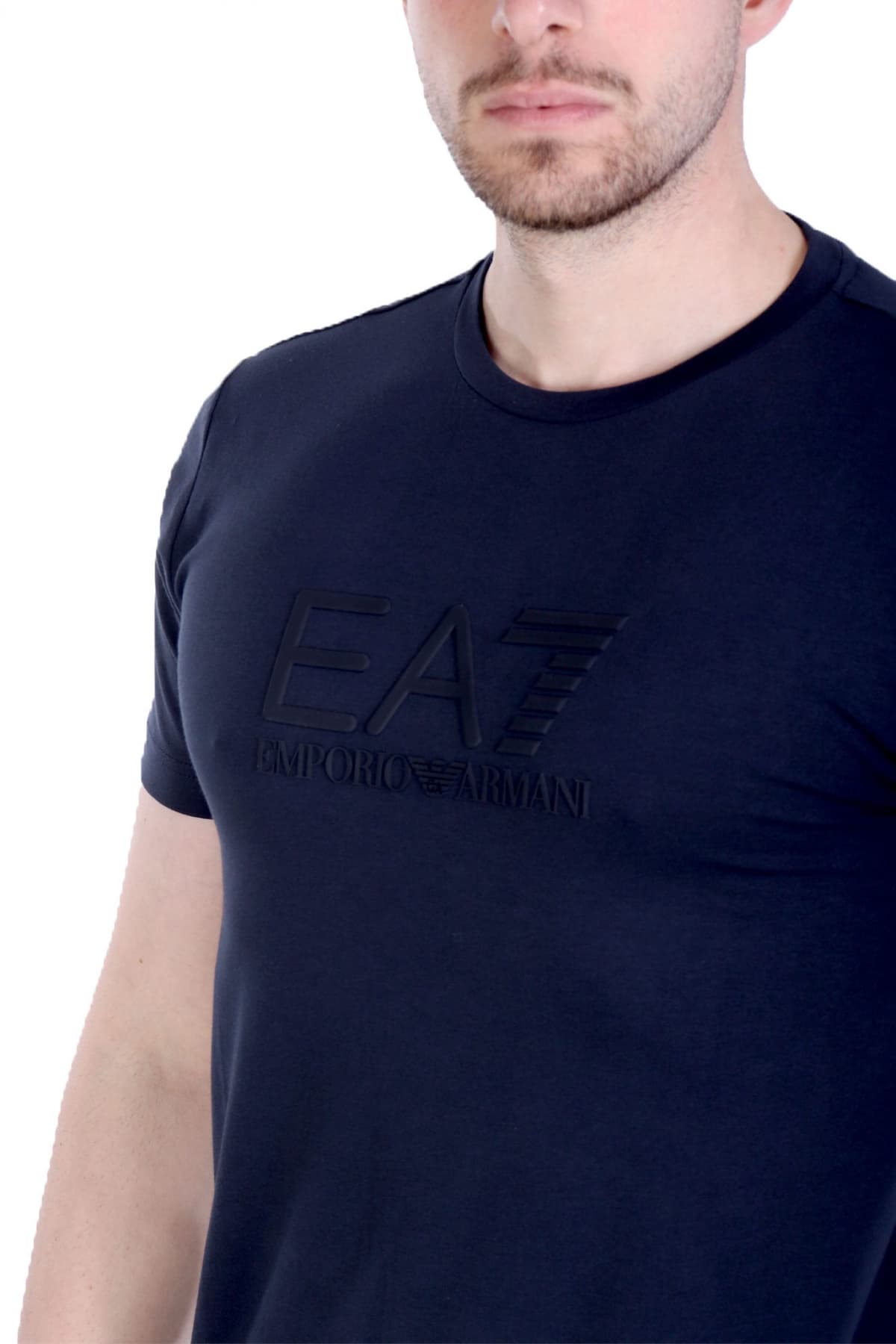 ARMANI 7 T-SHIRT LOGO ΜΠΛΕ
