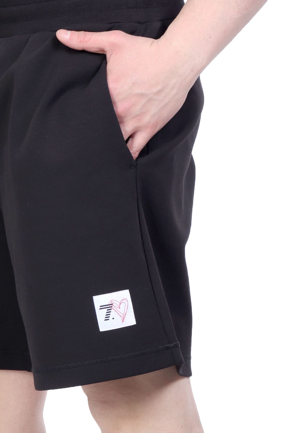 ARMANI 7 ΒΕΡΜΟΥΔΑ ΦΟΥΤΕΡ LOGO HEART ΜΑΥΡΟ