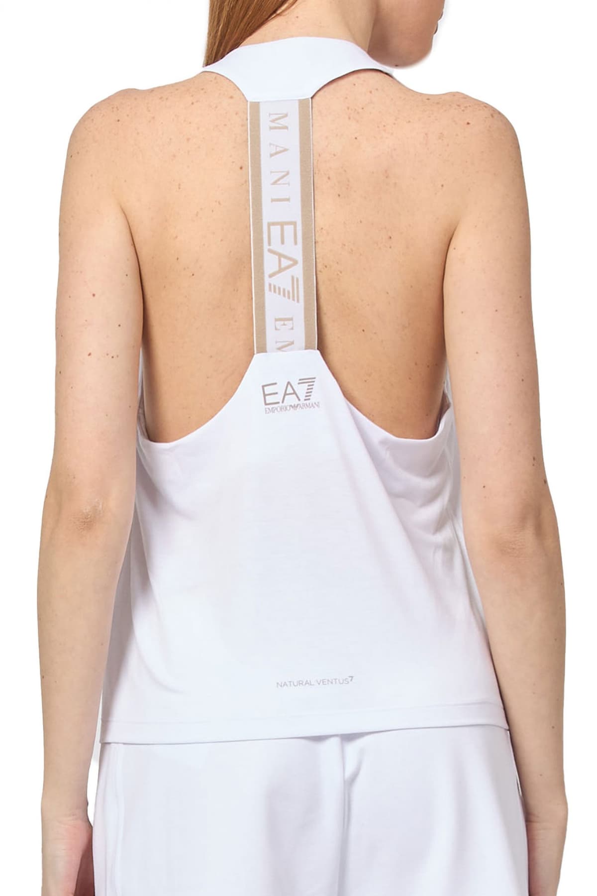 ARMANI 7 TOP ΑΝΟΙΧΤΟΥΣ ΩΜΟΥΣ LOGO ΛΕΥΚΟ