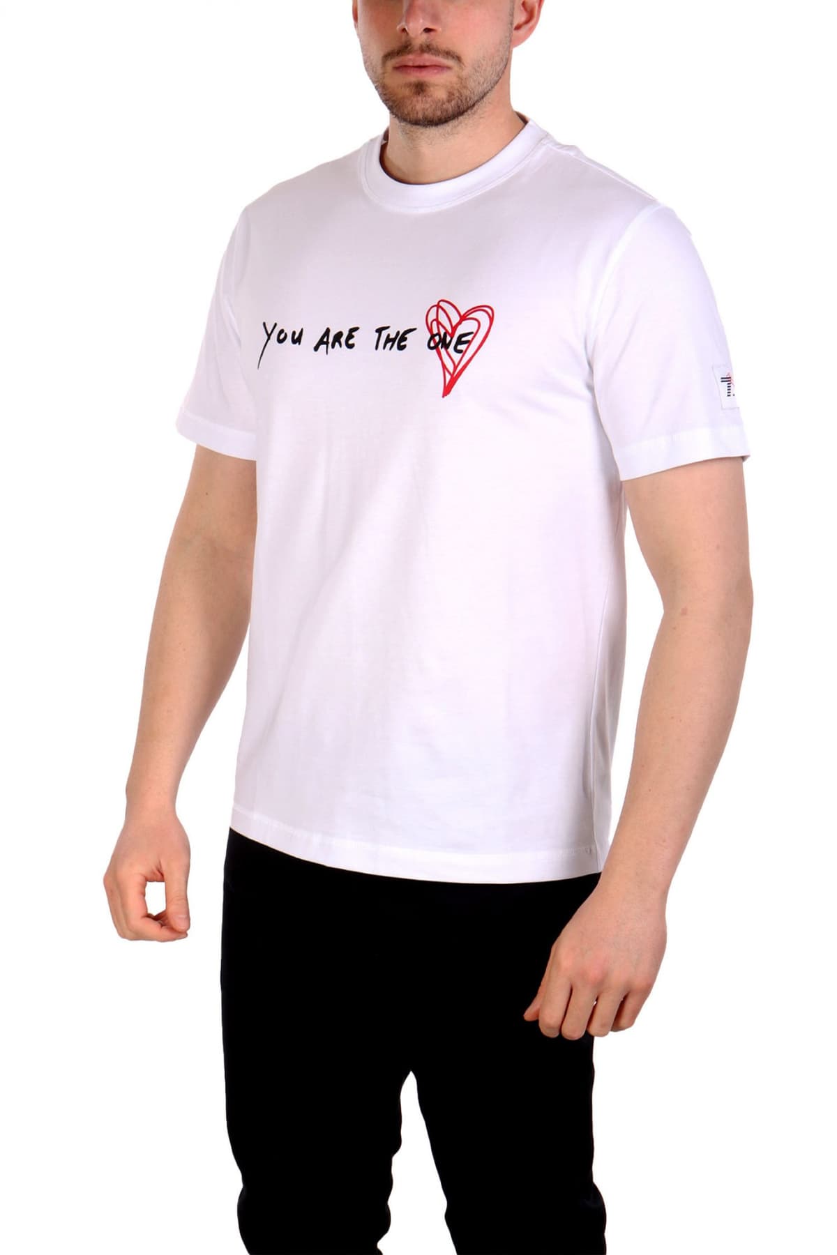 ARMANI 7 T-SHIRT LOGO HEART ΛΕΥΚΟ