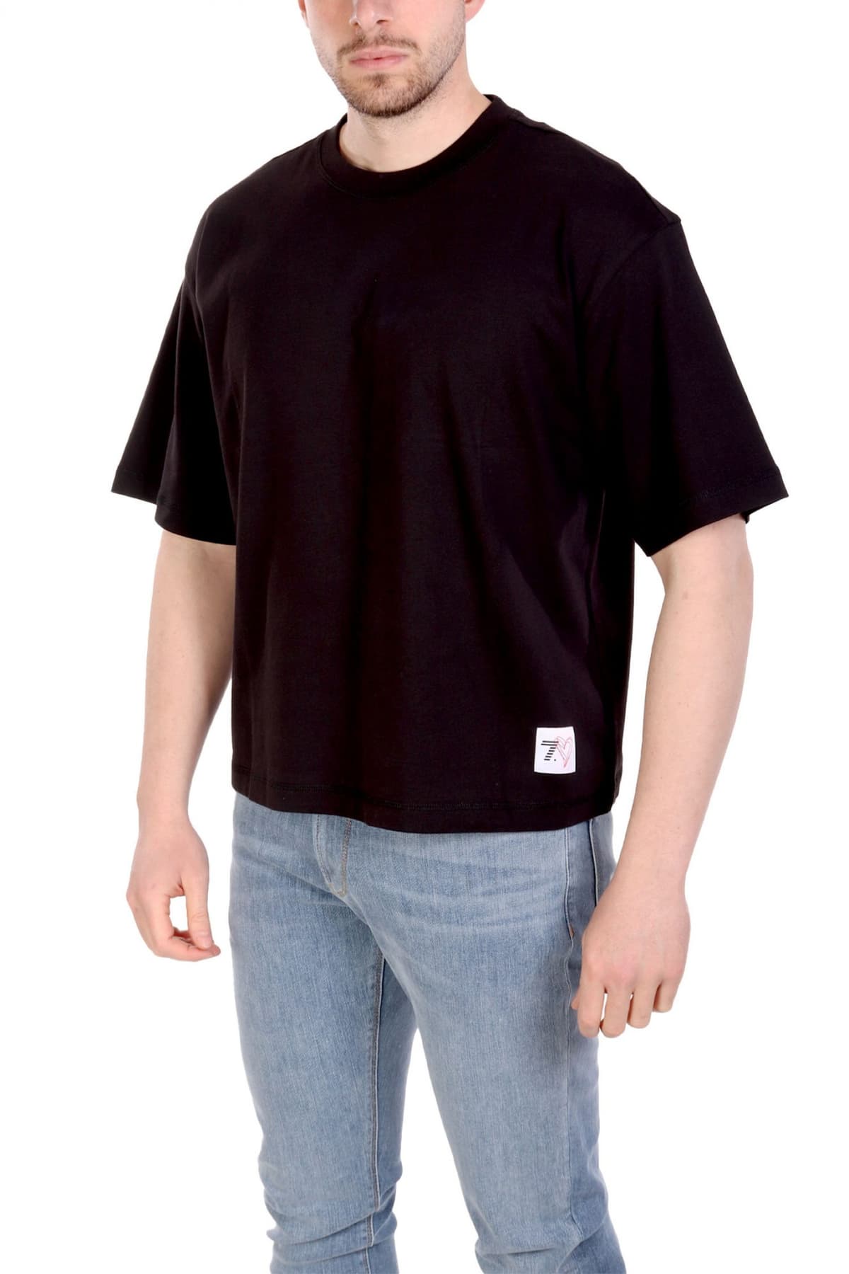 ARMANI 7 T-SHIRT LOGO ΜΑΥΡΟ