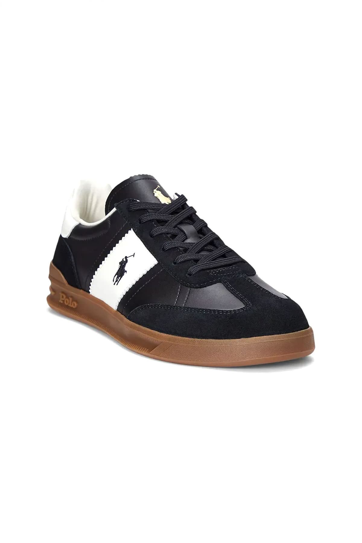 RALPH LAUREN ΠΑΠΟΥΤΣΙΑ SNEAKERS HRT AERA PP-SK-LTL ΜΑΥΡΟ-ΛΕΥΚΟ