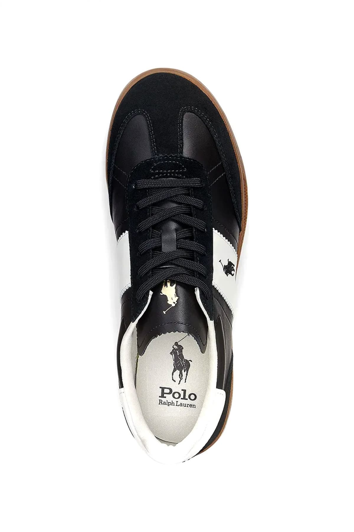 RALPH LAUREN ΠΑΠΟΥΤΣΙΑ SNEAKERS HRT AERA PP-SK-LTL ΜΑΥΡΟ-ΛΕΥΚΟ