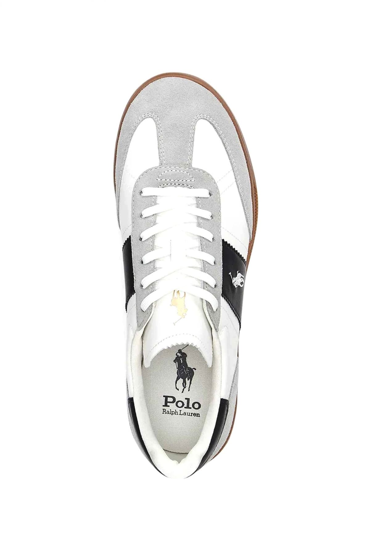 RALPH LAUREN ΠΑΠΟΥΤΣΙΑ SNEAKERS HRT AERA PP-SK-LTL ΛΕΥΚΟ-ΜΑΥΡΟ-ΓΚΡΙ