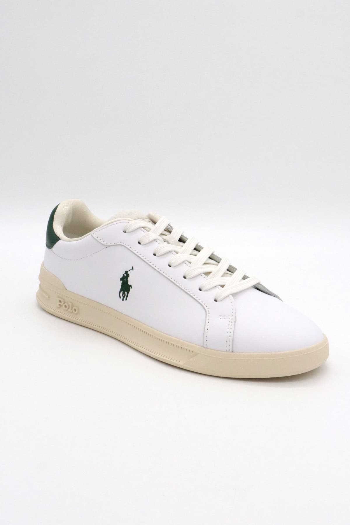 RALPH LAUREN ΠΑΠΟΥΤΣΙΑ SNEAKERS HRT II SK-LTL ΛΕΥΚΟ-ΠΡΑΣΙΝΟ