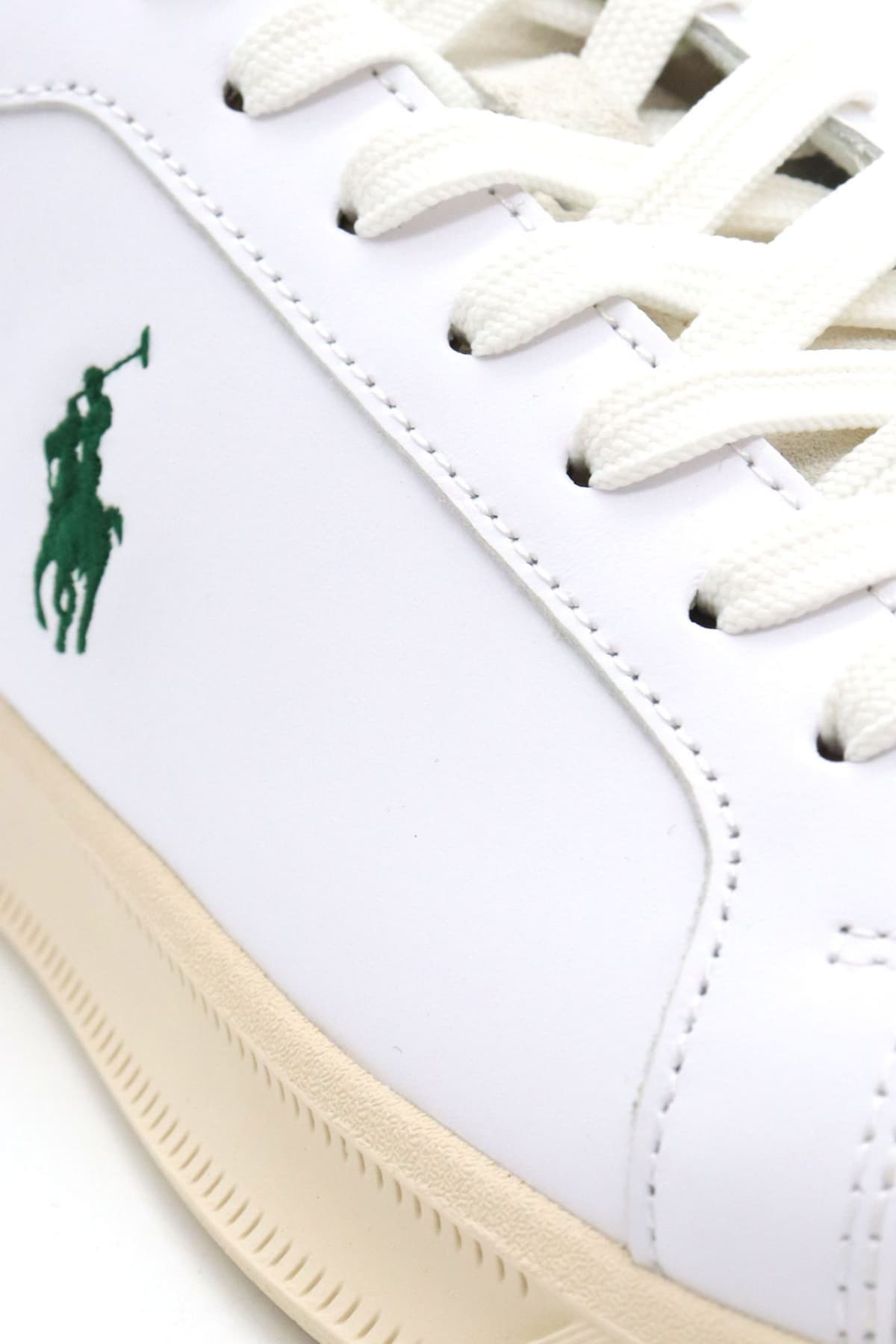 RALPH LAUREN ΠΑΠΟΥΤΣΙΑ SNEAKERS HRT II SK-LTL ΛΕΥΚΟ-ΠΡΑΣΙΝΟ