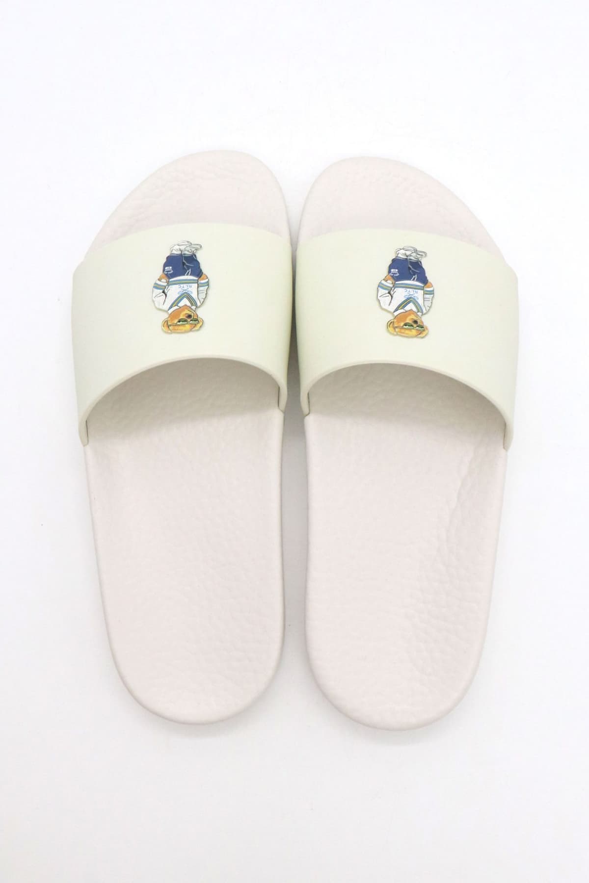 RALPH LAUREN ΠΑΝΤΟΦΛΕΣ POLO SLIDE-SN-SLI LOGO BEAR ΛΕΥΚΟ