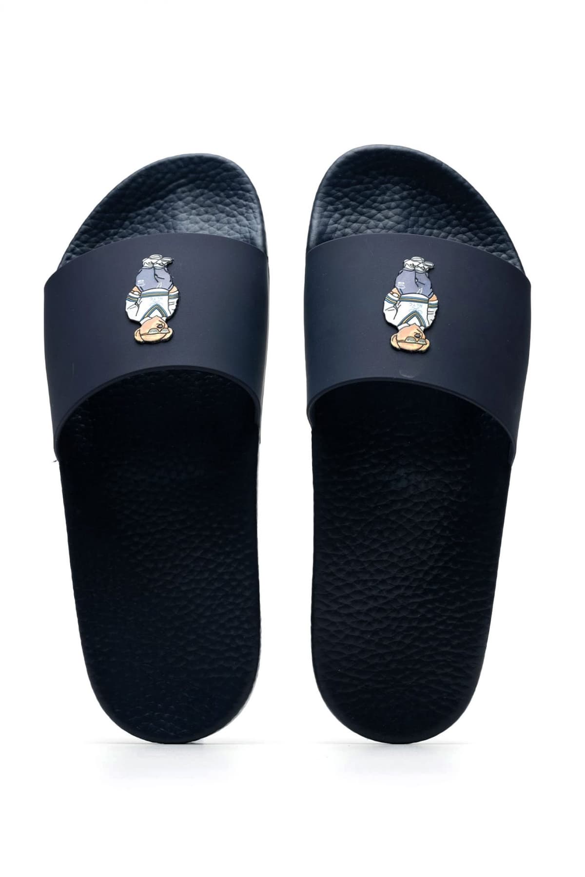 RALPH LAUREN ΠΑΝΤΟΦΛΕΣ POLO SLIDE-SN-SLI LOGO BEAR ΜΠΛΕ