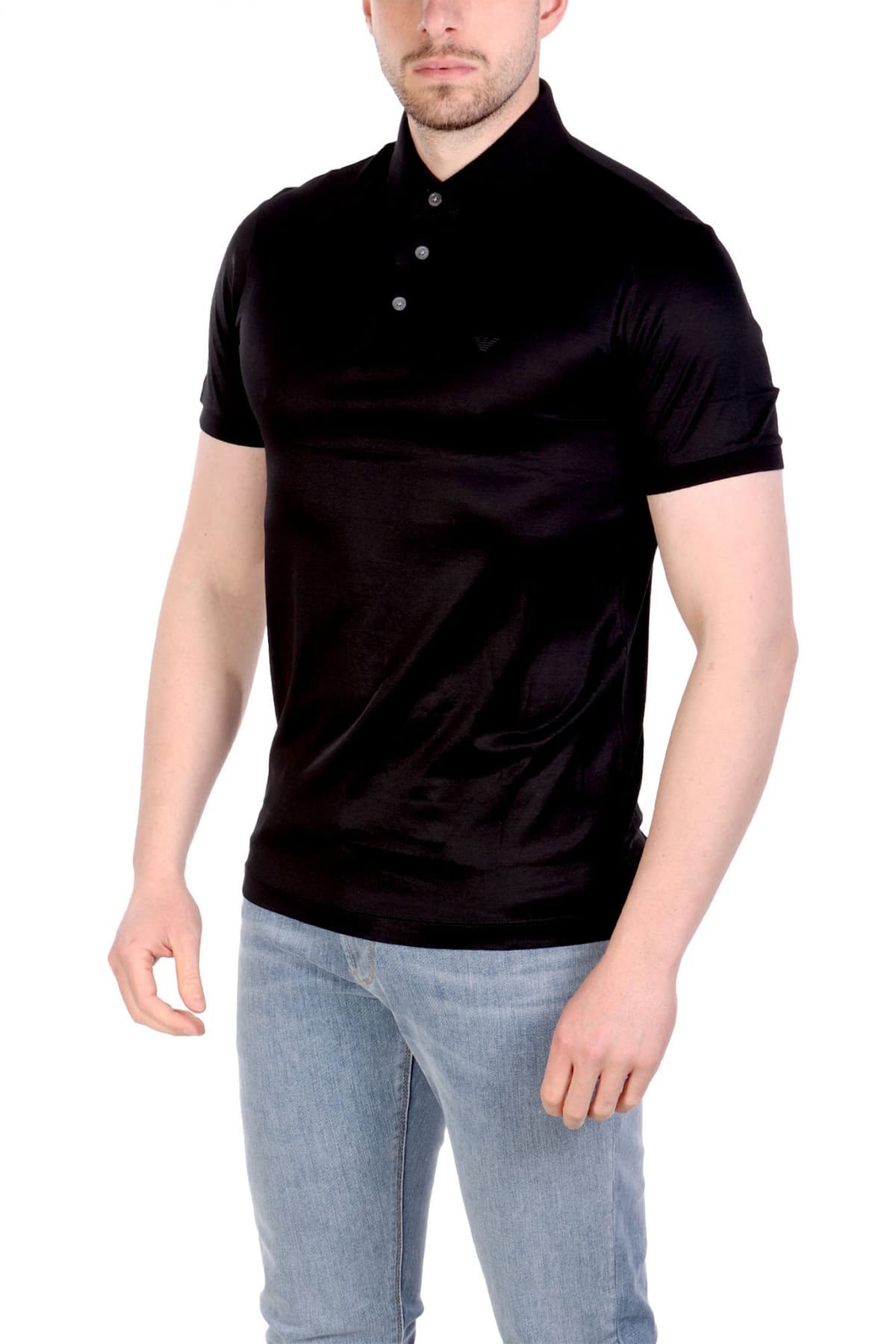 EMPORIO ARMANI POLO LOGO ΜΑΥΡΟ