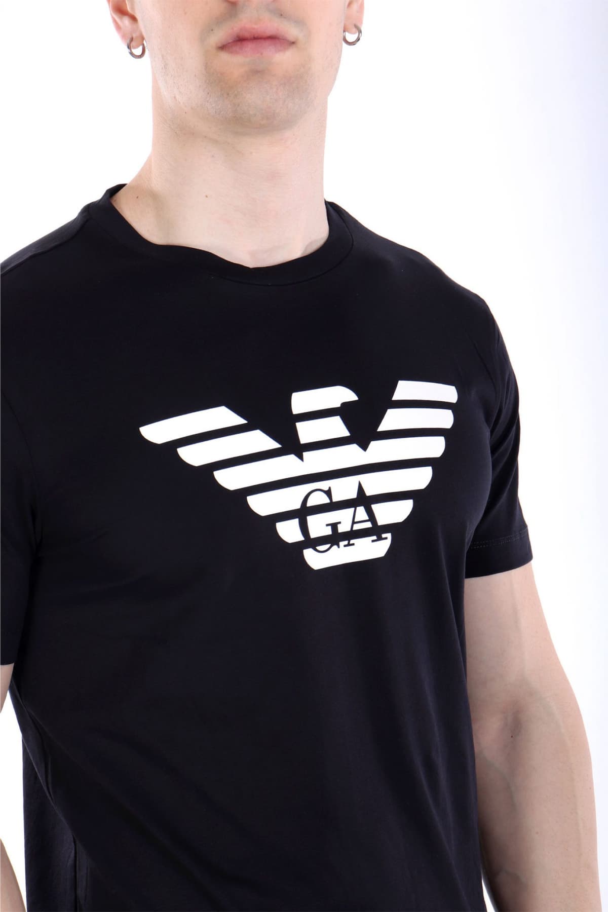 EMPORIO ARMANI T-SHIRT LOGO ΜΠΛΕ
