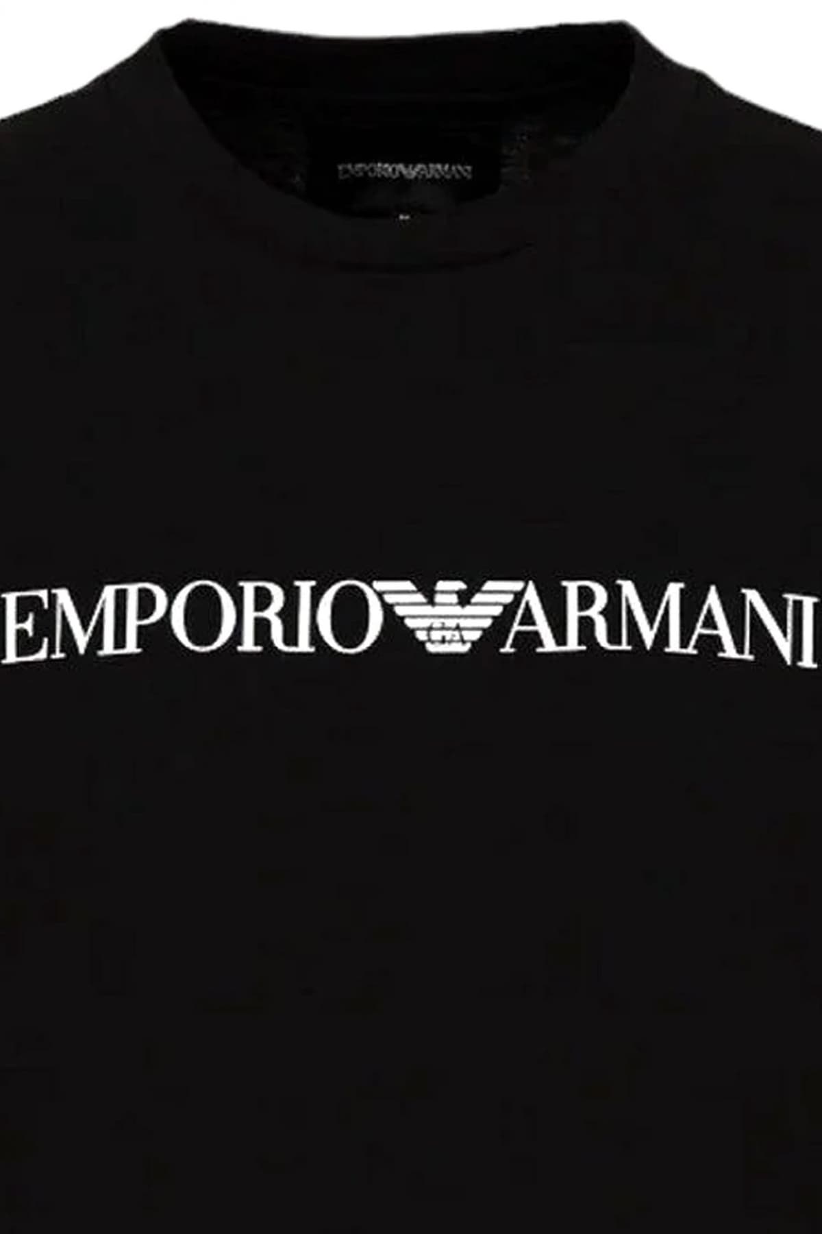 EMPORIO ARMANI T-SHIRT LOGO ΜΑΥΡΟ