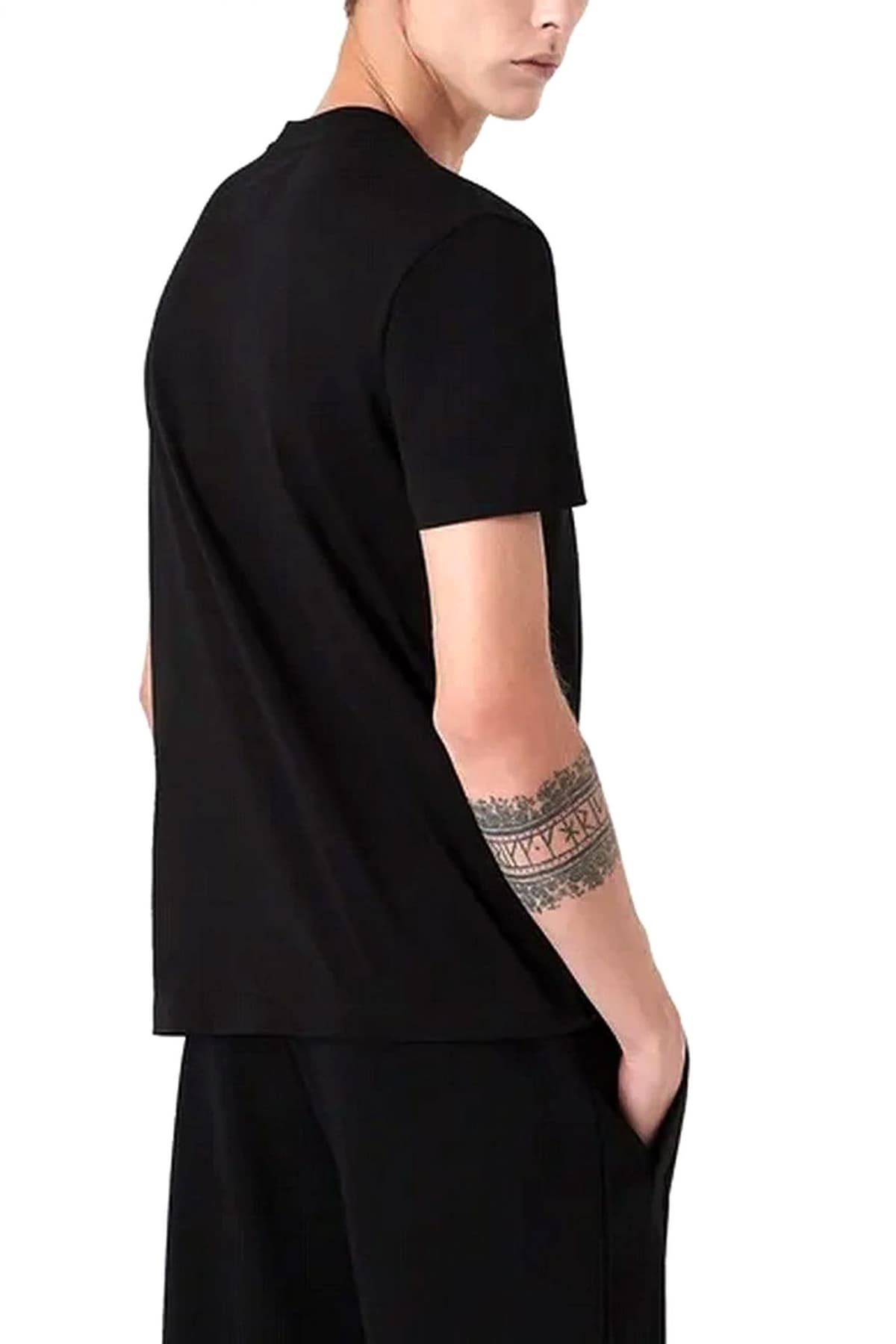 EMPORIO ARMANI T-SHIRT LOGO ΜΑΥΡΟ