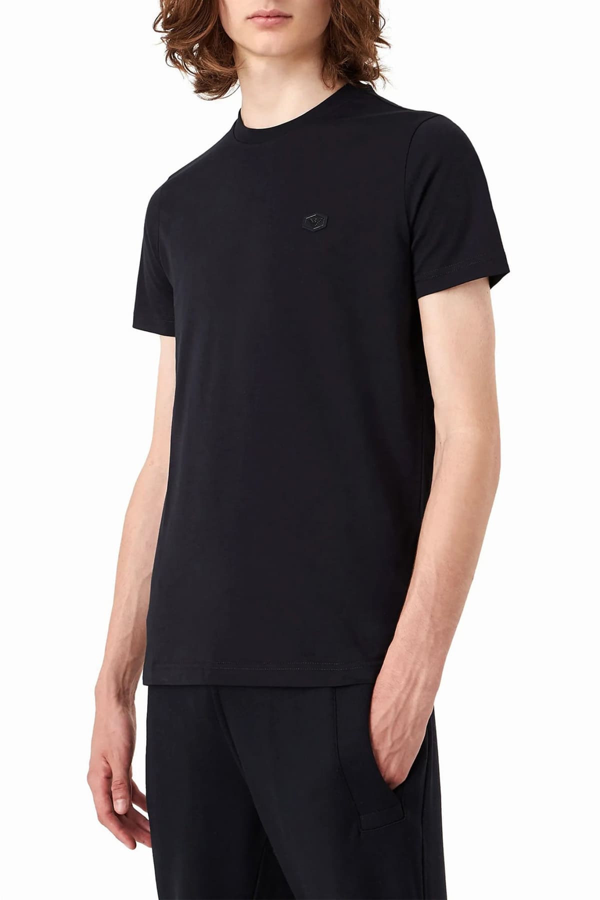 EMPORIO ARMANI T-SHIRT LOGO ΜΠΛΕ