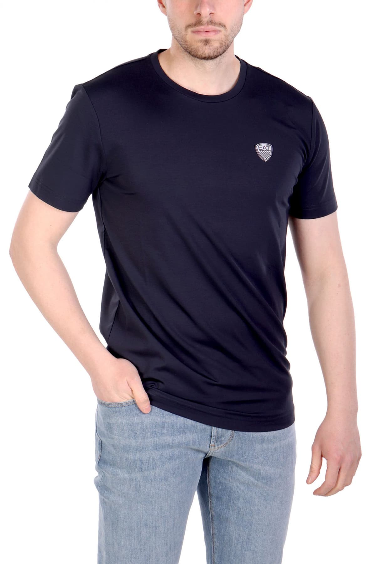 ARMANI 7 T-SHIRT LOGO ΜΠΛΕ