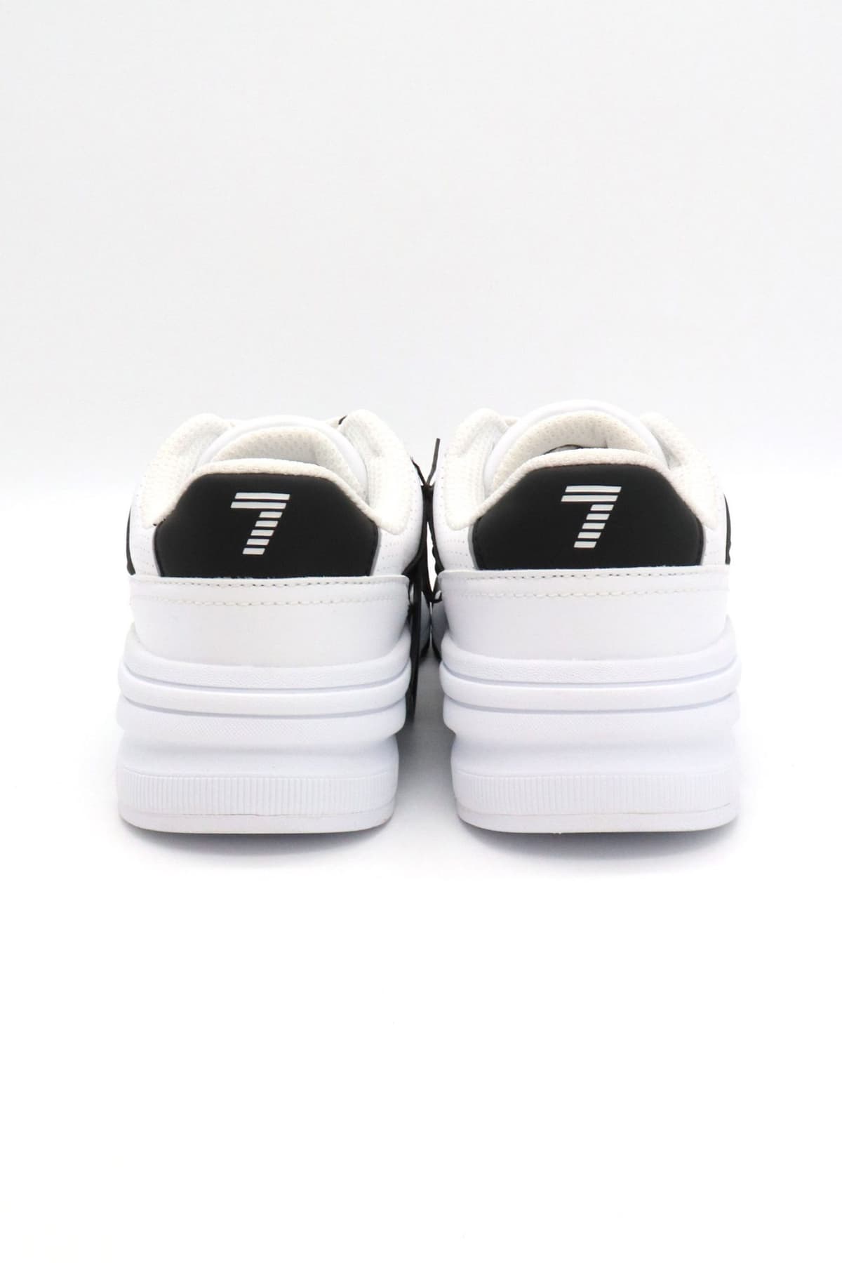 ARMANI 7 ΠΑΠΟΥΤΣΙΑ SNEAKERS LOGO ΛΕΥΚΟ-ΜΑΥΡΟ
