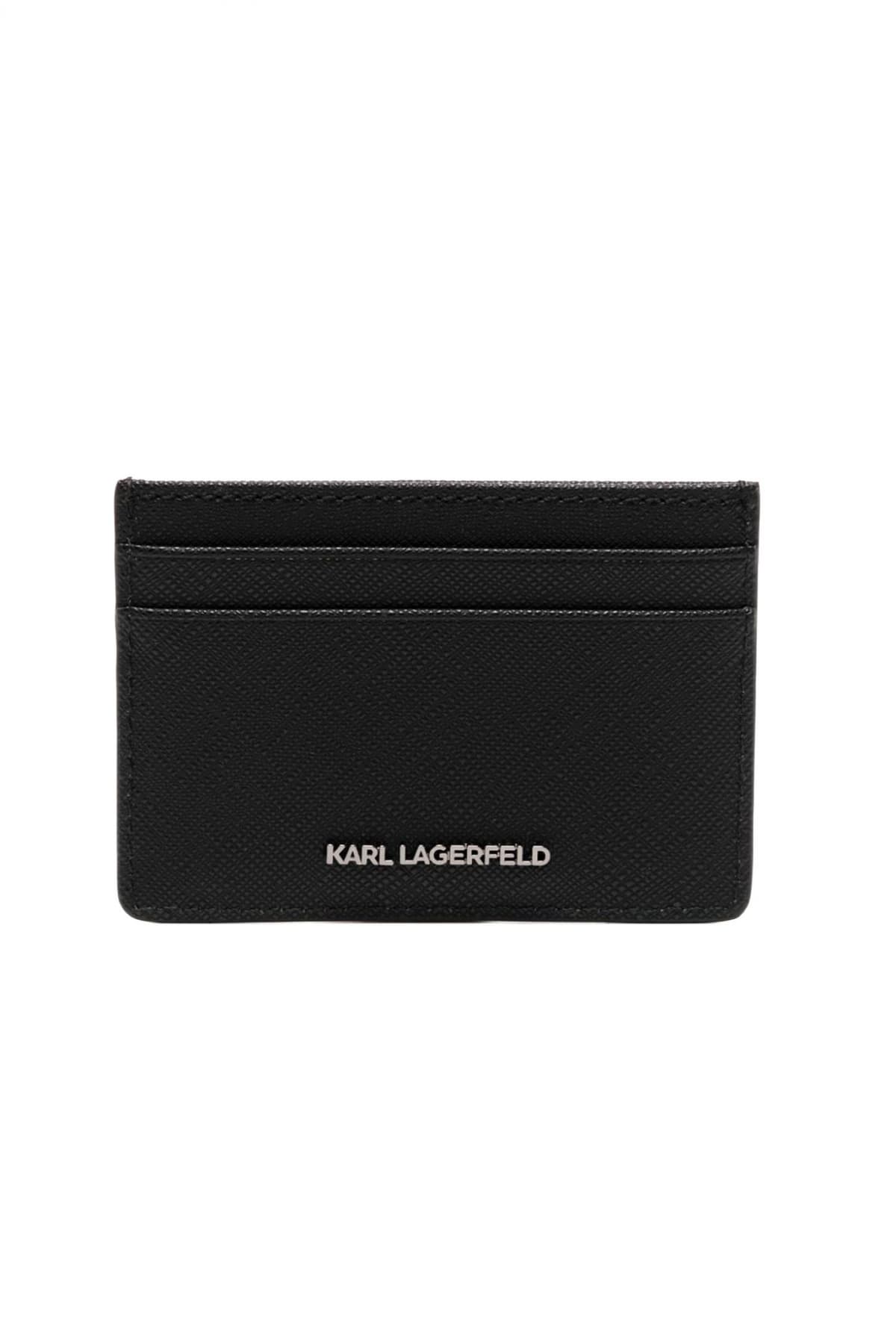 KARL LAGERFELD ΘΗΚΗ ΚΑΡΤΩΝ K/IKON KORE CARDHOLDER ΜΑΥΡΟ