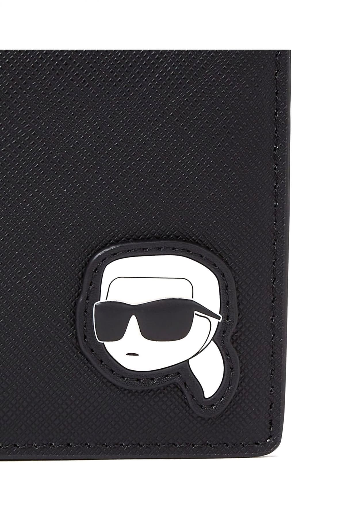 KARL LAGERFELD ΘΗΚΗ ΚΑΡΤΩΝ K/IKON KORE CARDHOLDER ΜΑΥΡΟ