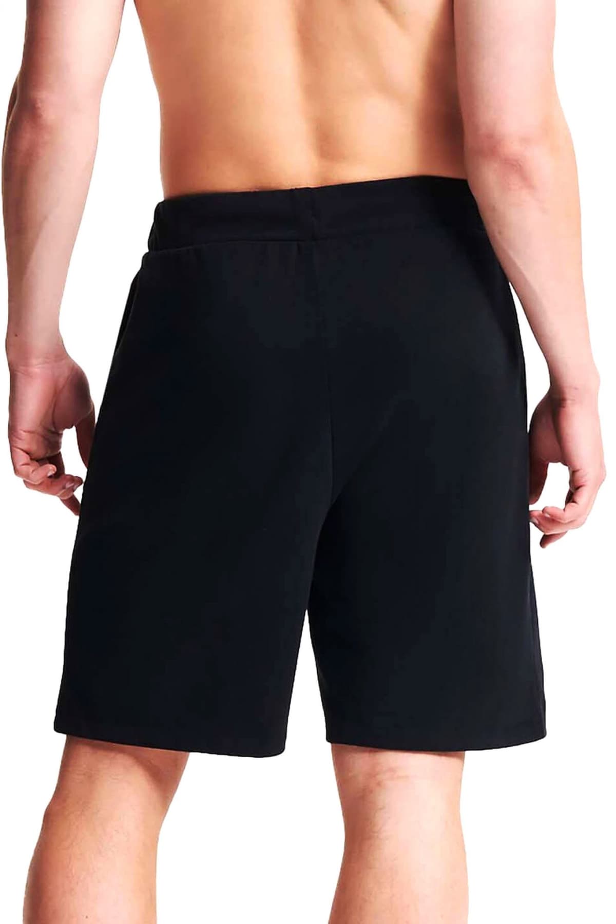 KARL LAGERFELD ΒΕΡΜΟΥΔΑ ΦΟΥΤΕΡ ELONGATED LOGO SHORTS ΜΑΥΡΟ