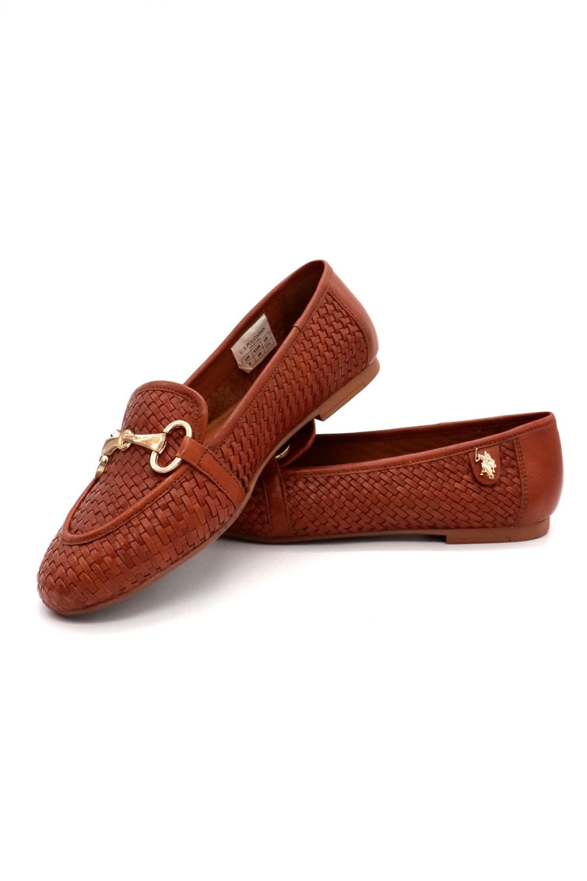 U.S.POLO ASSN ΠΑΠΟΥΤΣΙΑ MOKAΣΙΝΙΑ ΠΛΕΞΗ ΑΓΚΡΑΦΑ ΜΕΤΑΛΛΙΚΟ LOGO ΤΑΜΠΑ