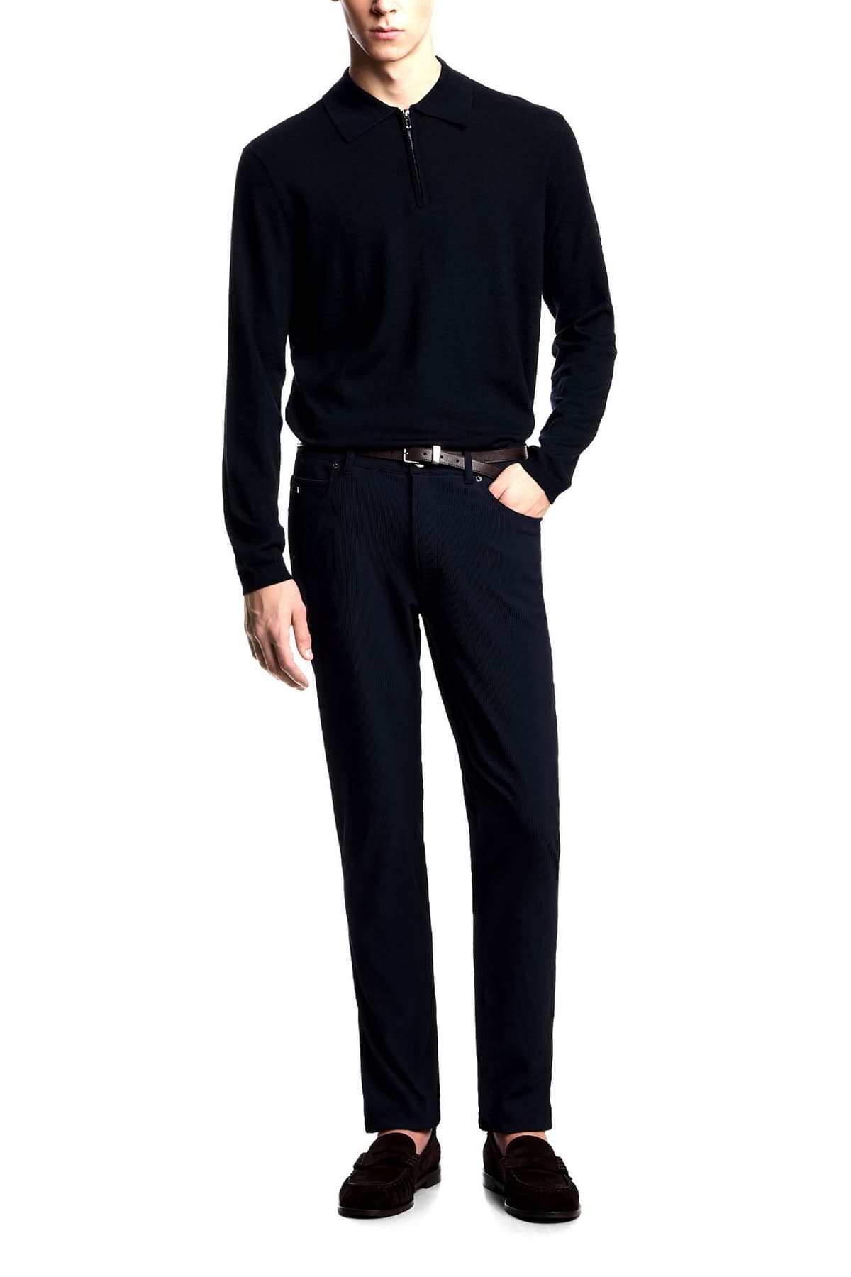 EMPORIO ARMANI ΠΑΝΤΕΛΟΝΙ CHINO J05 REGULAR FIT ΨΙΛΟΡΙΓΟ ΜΠΛΕ