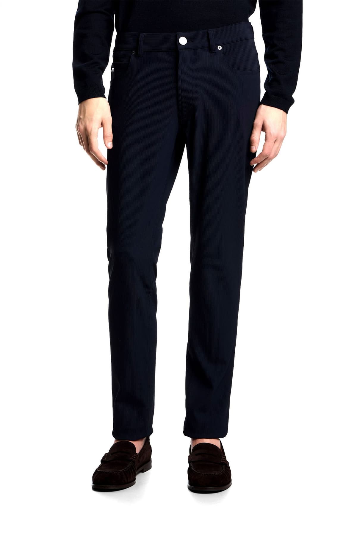 EMPORIO ARMANI ΠΑΝΤΕΛΟΝΙ CHINO J05 REGULAR FIT ΨΙΛΟΡΙΓΟ ΜΠΛΕ