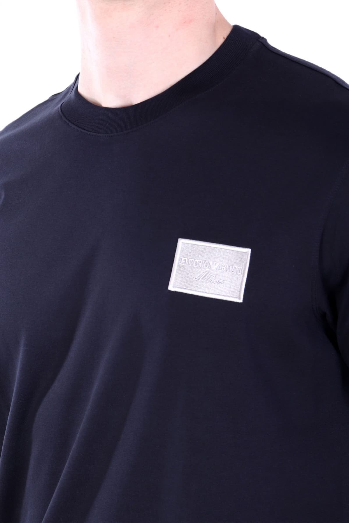 EMPORIO ARMANI T-SHIRT LOGO MILANO ΜΠΛΕ